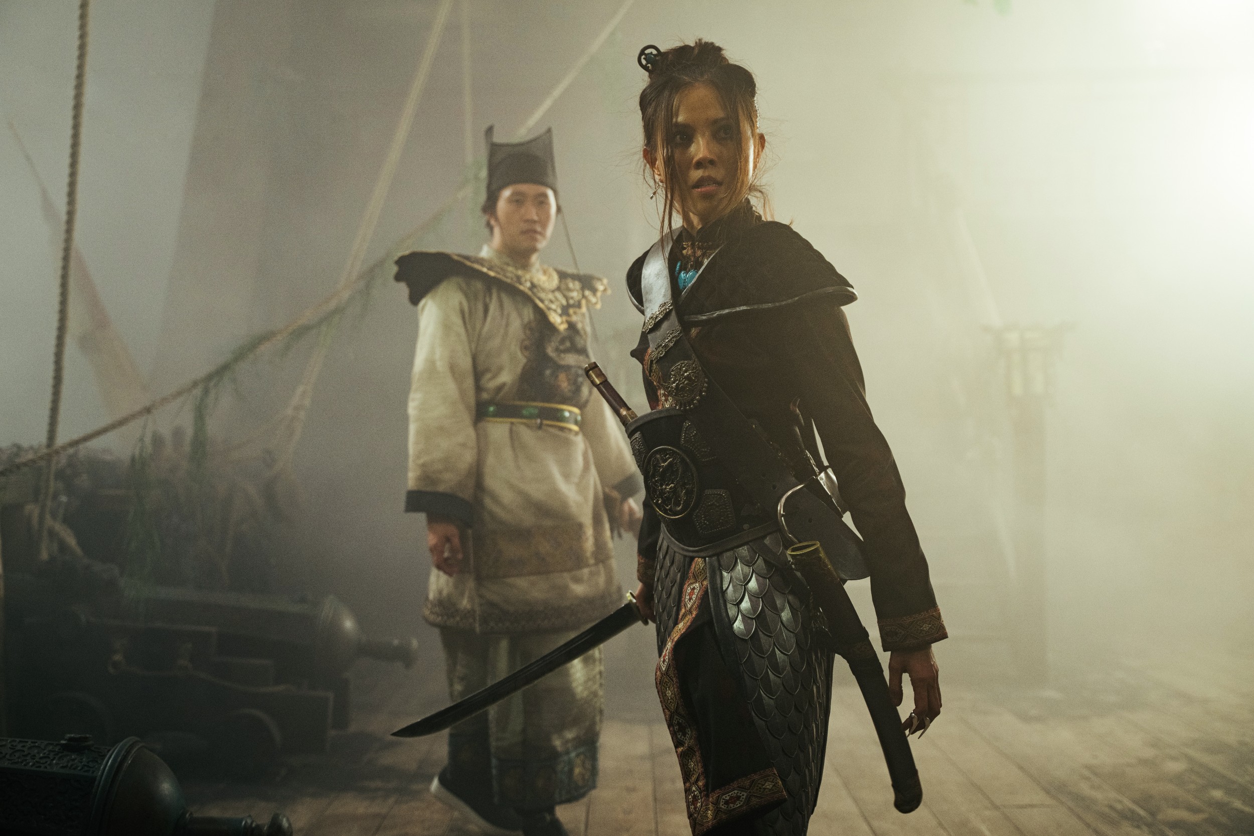 Crystal Yu and Arthur Lee as Madam Ching and Ji-Hun in Doctor Who: Legend of the Sea Devils