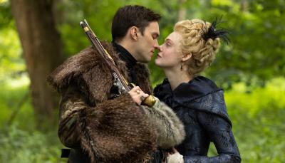 Elle Fanning and Nicholas Hoult in "The Great" Season 3