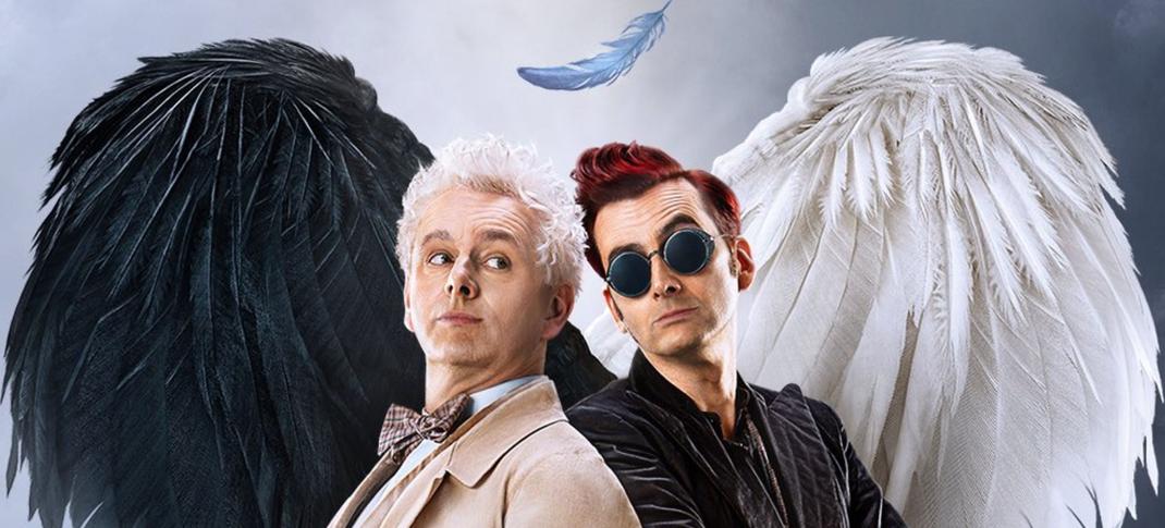 Picture shows: David Tennant and Michael Sheen as Crowley and Aziraphale in Good Omens 2's Key Art