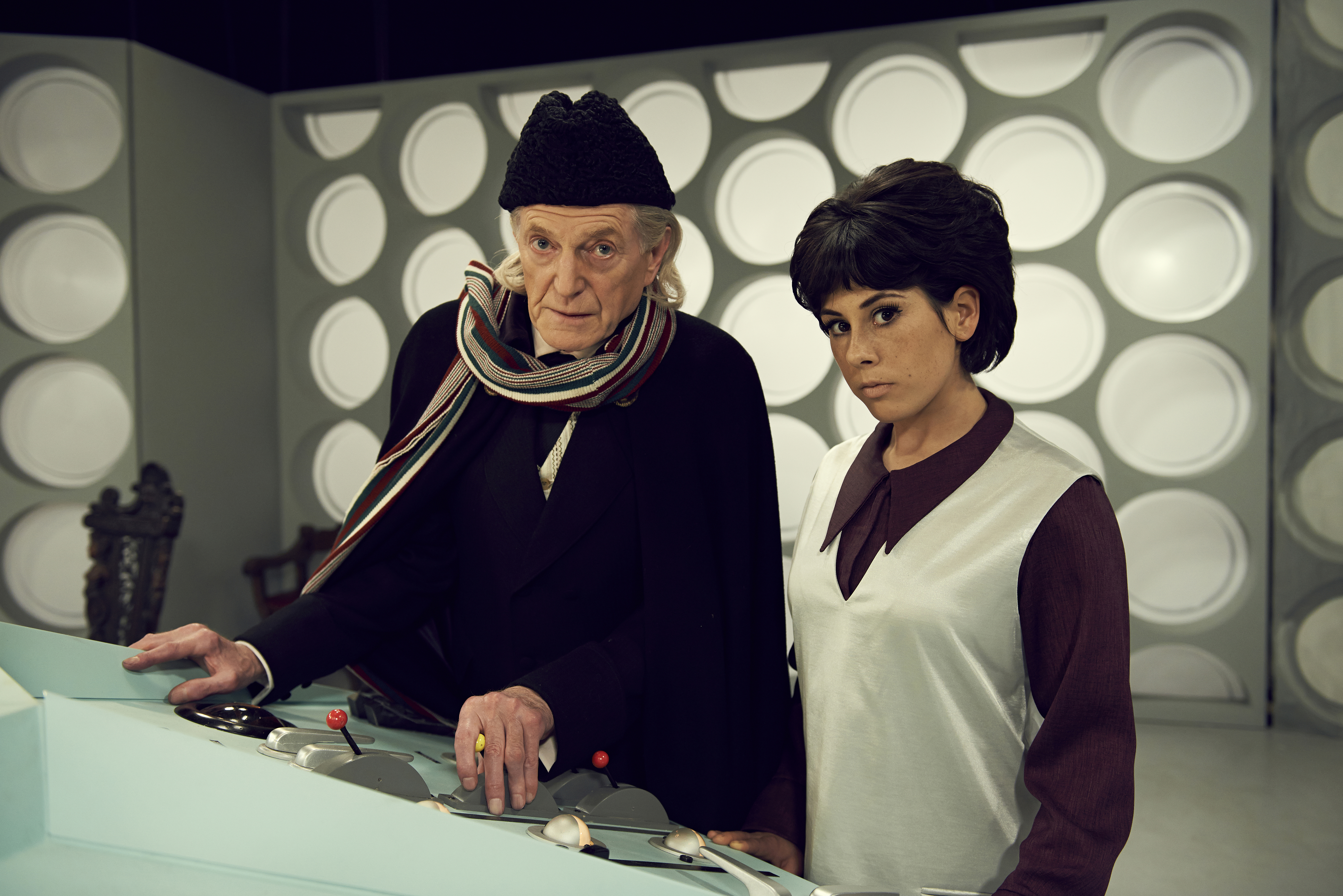 David Bradley and Claudia Grant recreat the early days of "Doctor Who" (Photo: HAL SHINNIE, © BBC 2013)