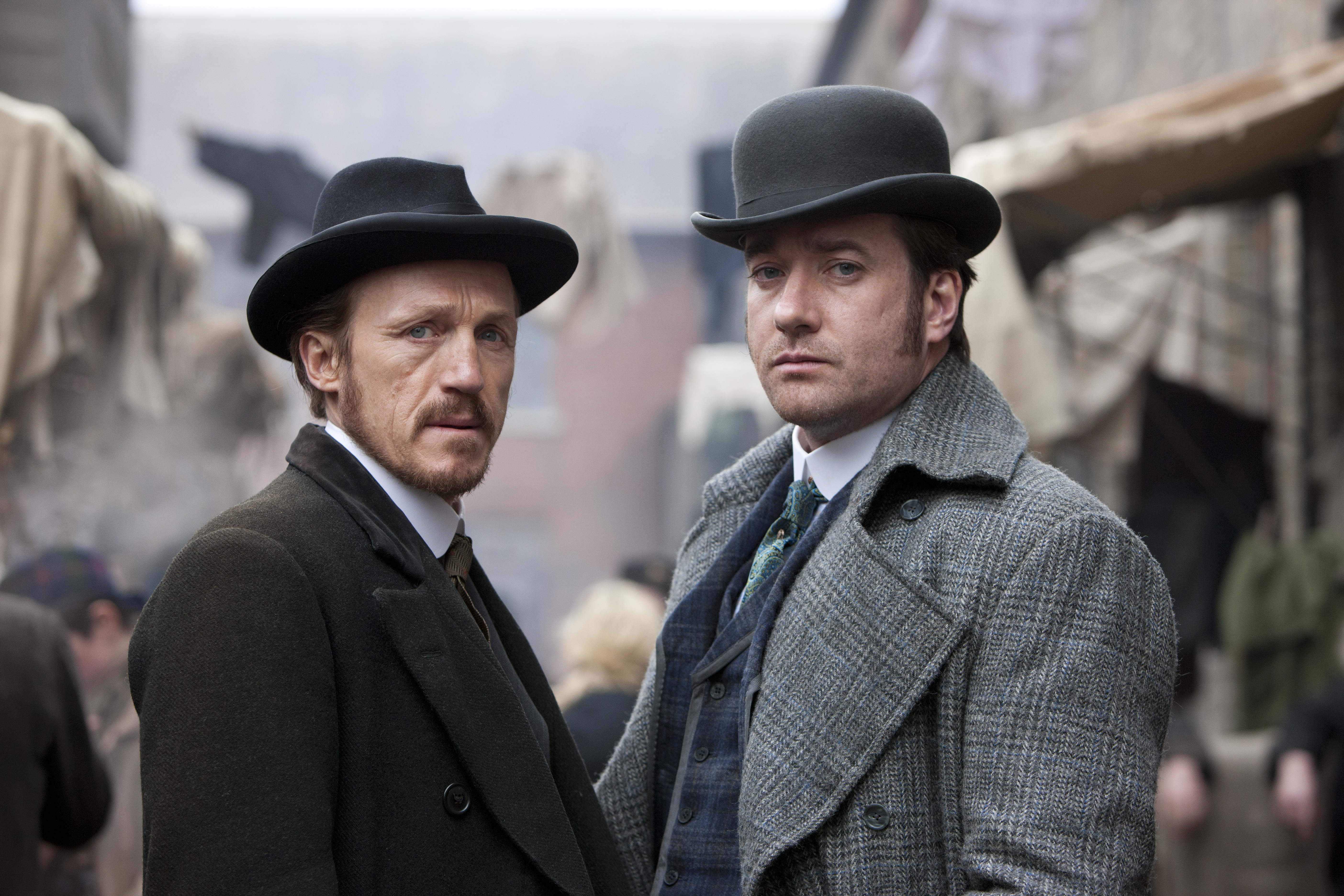 Detective Sergeant Bennet Drake and Detective Inspector Edmund Reid (Photo: Photo Credit: © Tiger Aspect / Jonathan Hession)