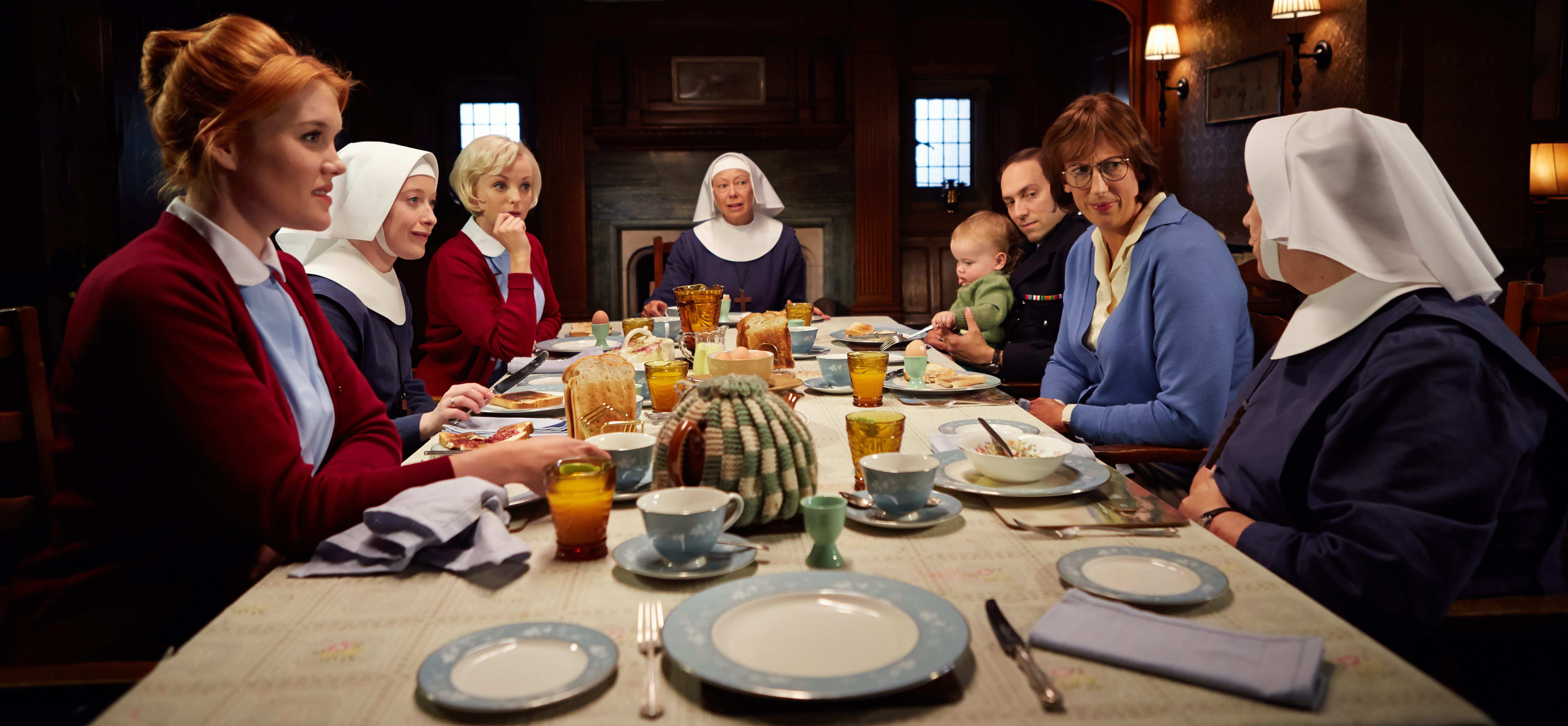 The gang's all here for "Call the Midwife" Season 4! (Photo: Courtesy of Laurence Cendrowicz/© Neal Street Productions)