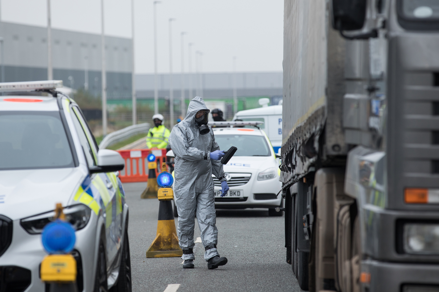 A suspicious truck is tested. Credit: Courtesy of © 2021 New Pictures Ltd