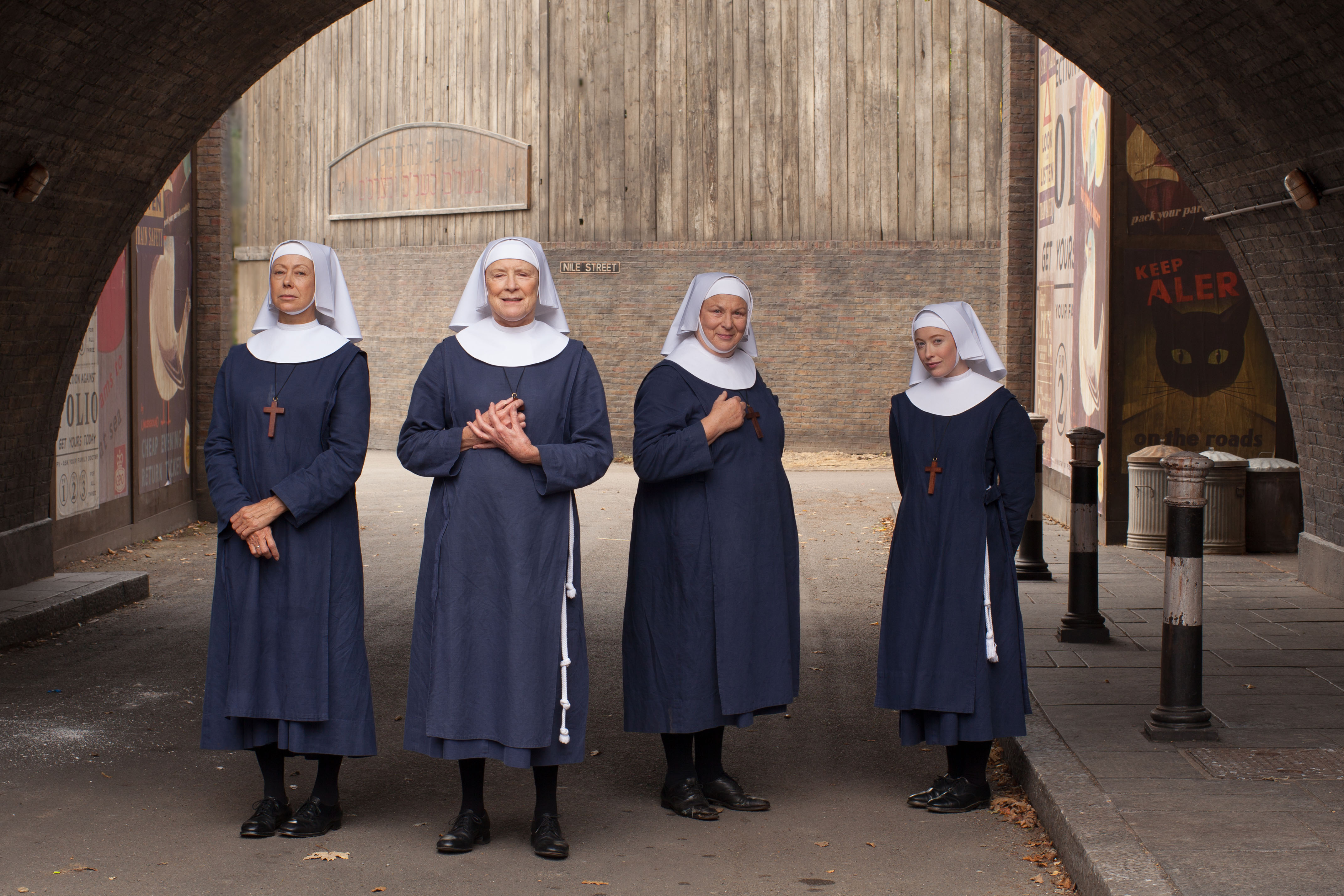 The sisters. (Photo: Courtesy of Laurence Cendrowicz/Neal Street Productions 2013)