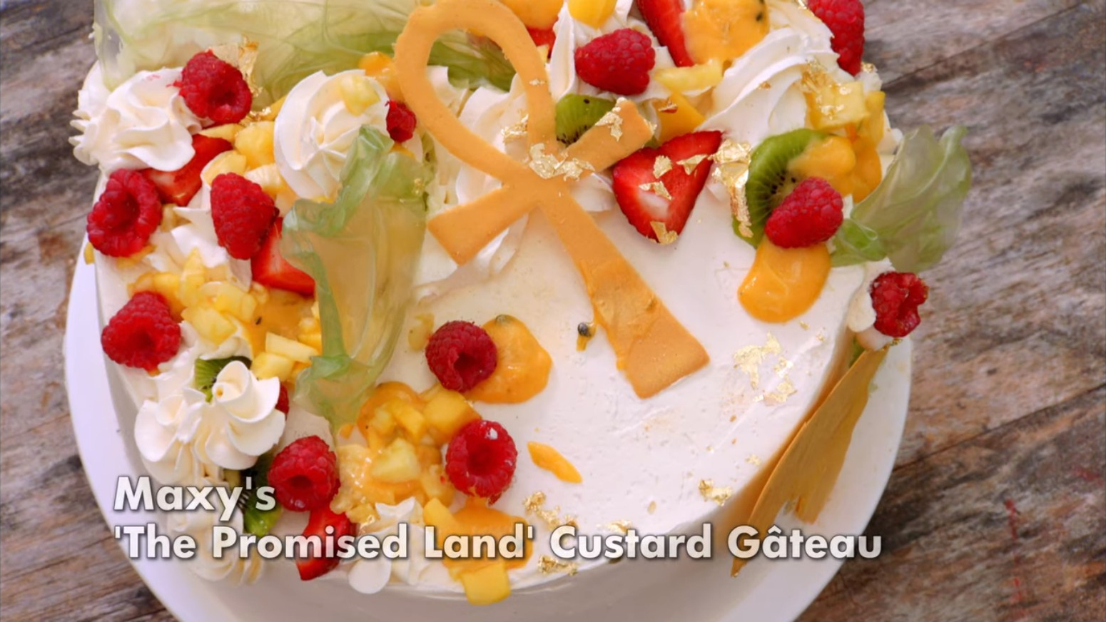 Picture shows: Maxy's The Promised Land Showstopper from The Great British Baking Show's Custard Week