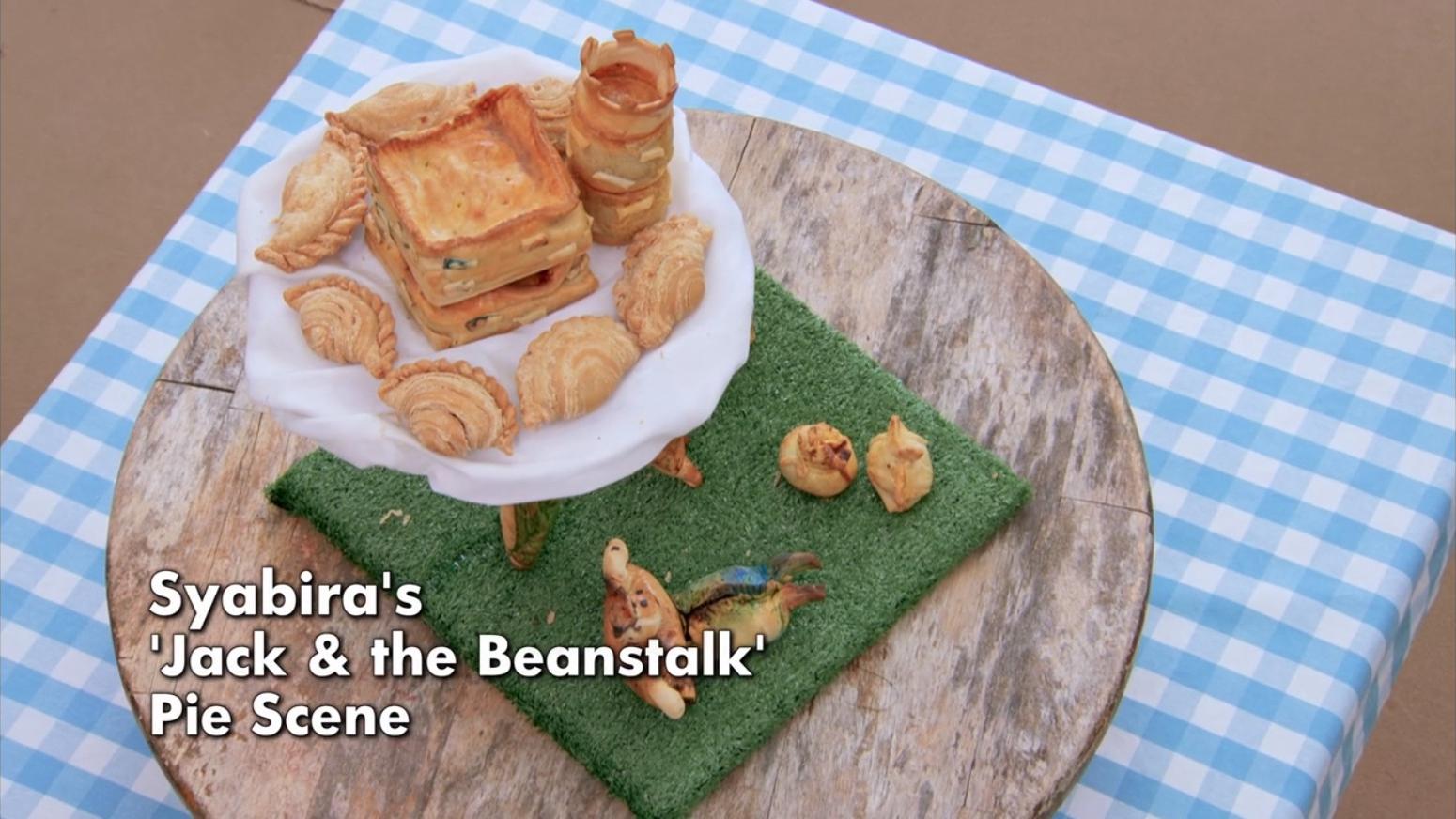 Picture shows: Syabira's Jack and the Beanstalk Showstopper from The Great British Baking Show Collection 10's Pastry Week
