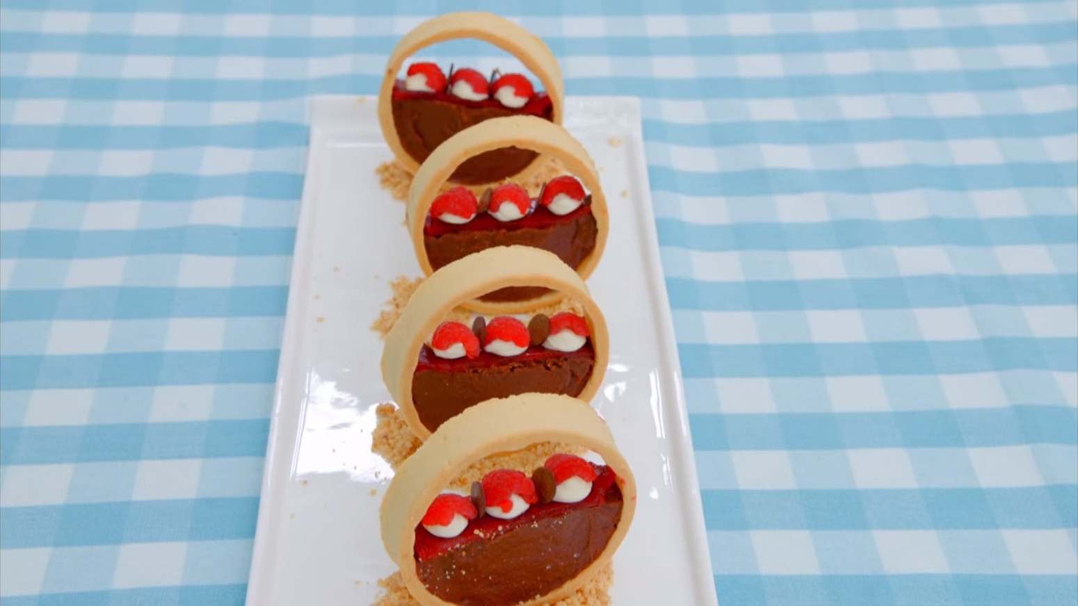 Picture shows: Syabira's Vertical Tart Technical from The Great British Baking Show Collection 10's Semi-Final