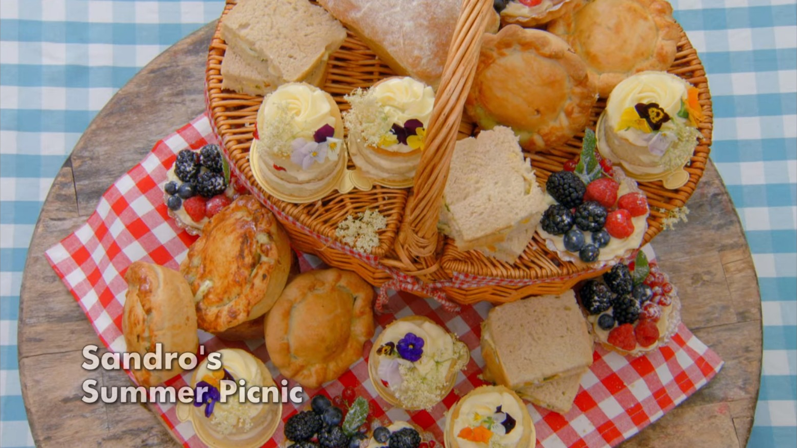 Picture shows: Sandro's Signature Summer Picnic in The Great British Baking Show Collection 10's Finale