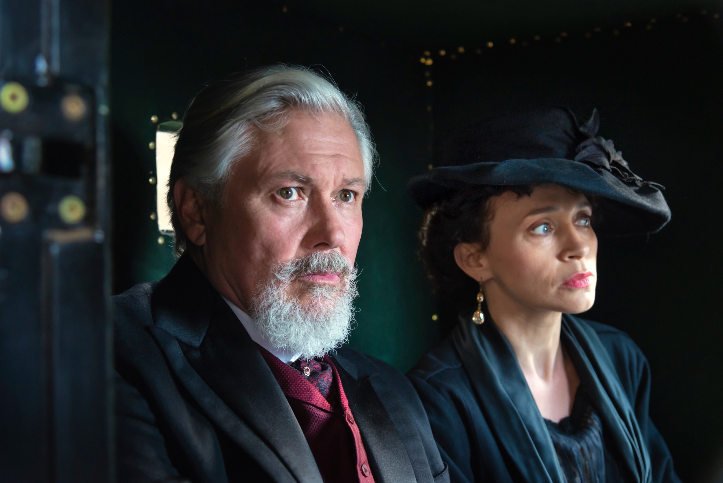 Conleth Hill as Mendel and Charlene McKenna as Leah in 'Vienna Blood'