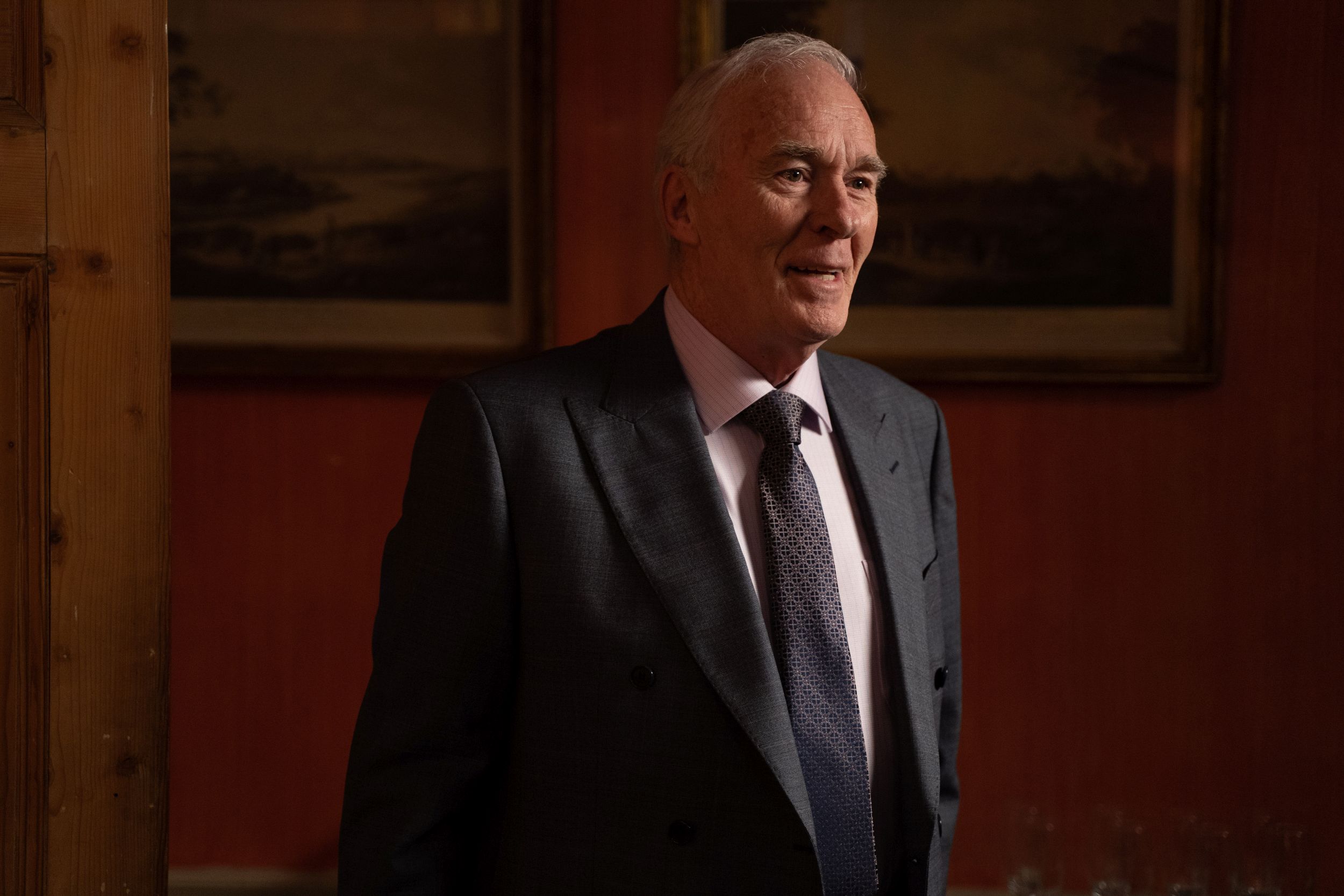 Ian McElhinney as Lord Tony Hume reacts to an ill timed surprise party in 'Unforgotten' Season 5