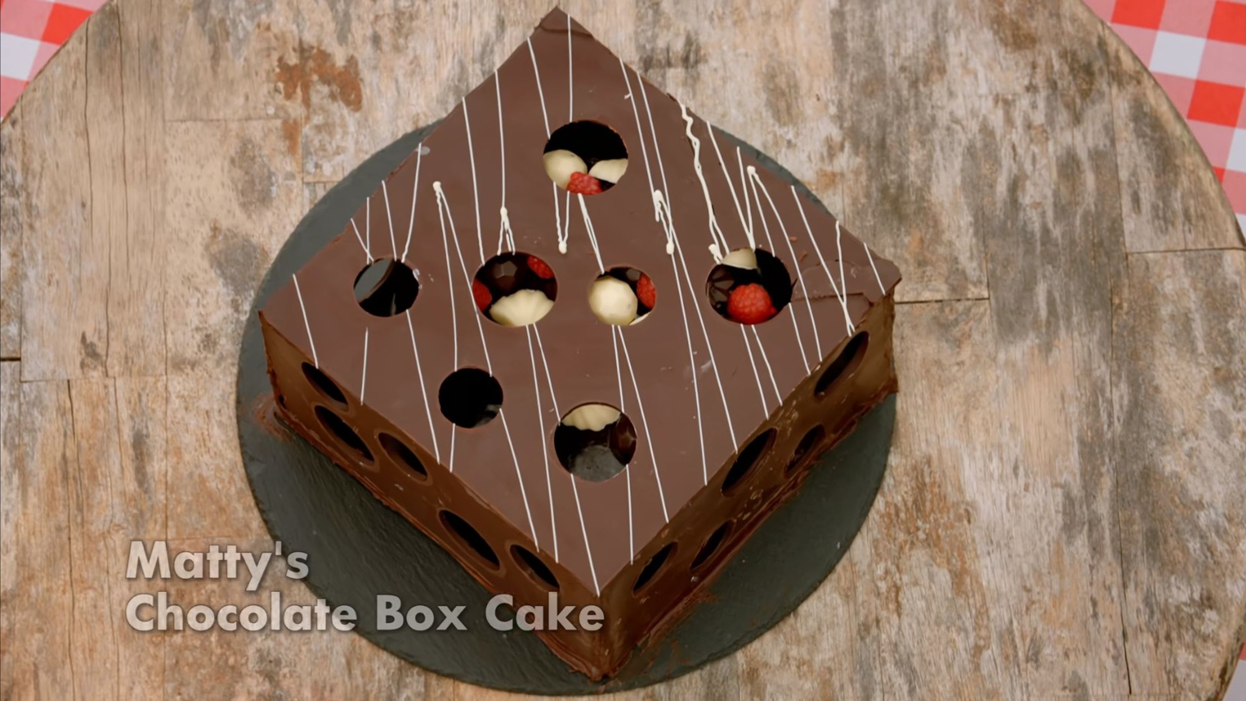 Matty's Chocolate Box Cake Showstopper from 'The Great British Baking Show' Season 14's Chocolate Week