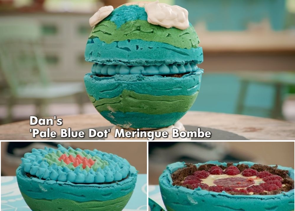 Dan's Pale Blue Dot’ Meringue Bombe Showstopper from 'The Great British Baking Show' Season 14's Desserts Week 