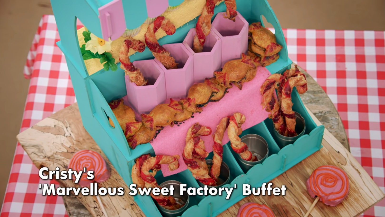Cristy's Marvellous Sweet Factory Buffet Showstopper from 'The Great British Baking Show' Season 14's "Party Week"