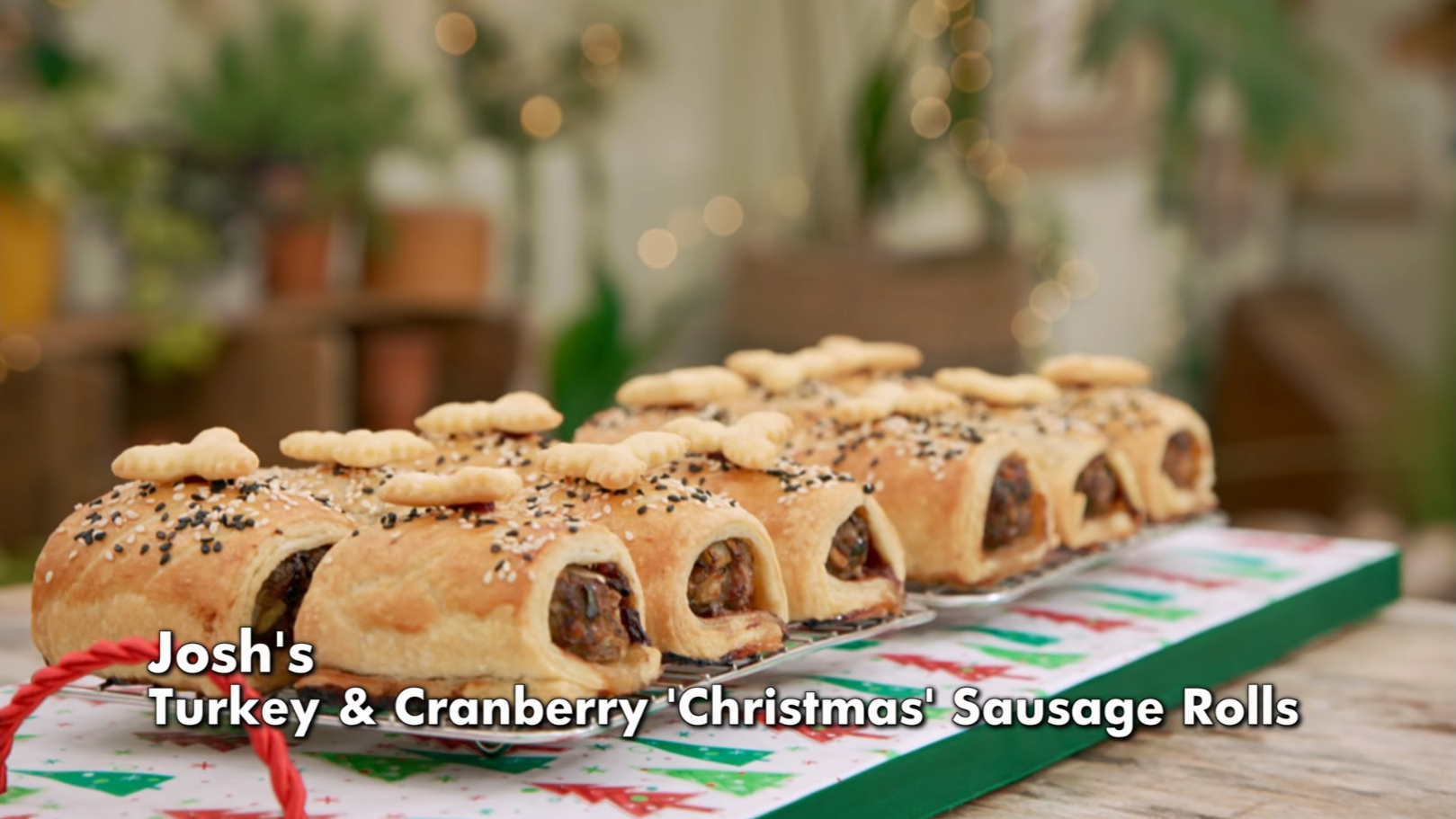 Josh's Turkey & Cranberry Christmas Sausage Rolls Signature from The Great British Baking Show Season 14's "Party Week"