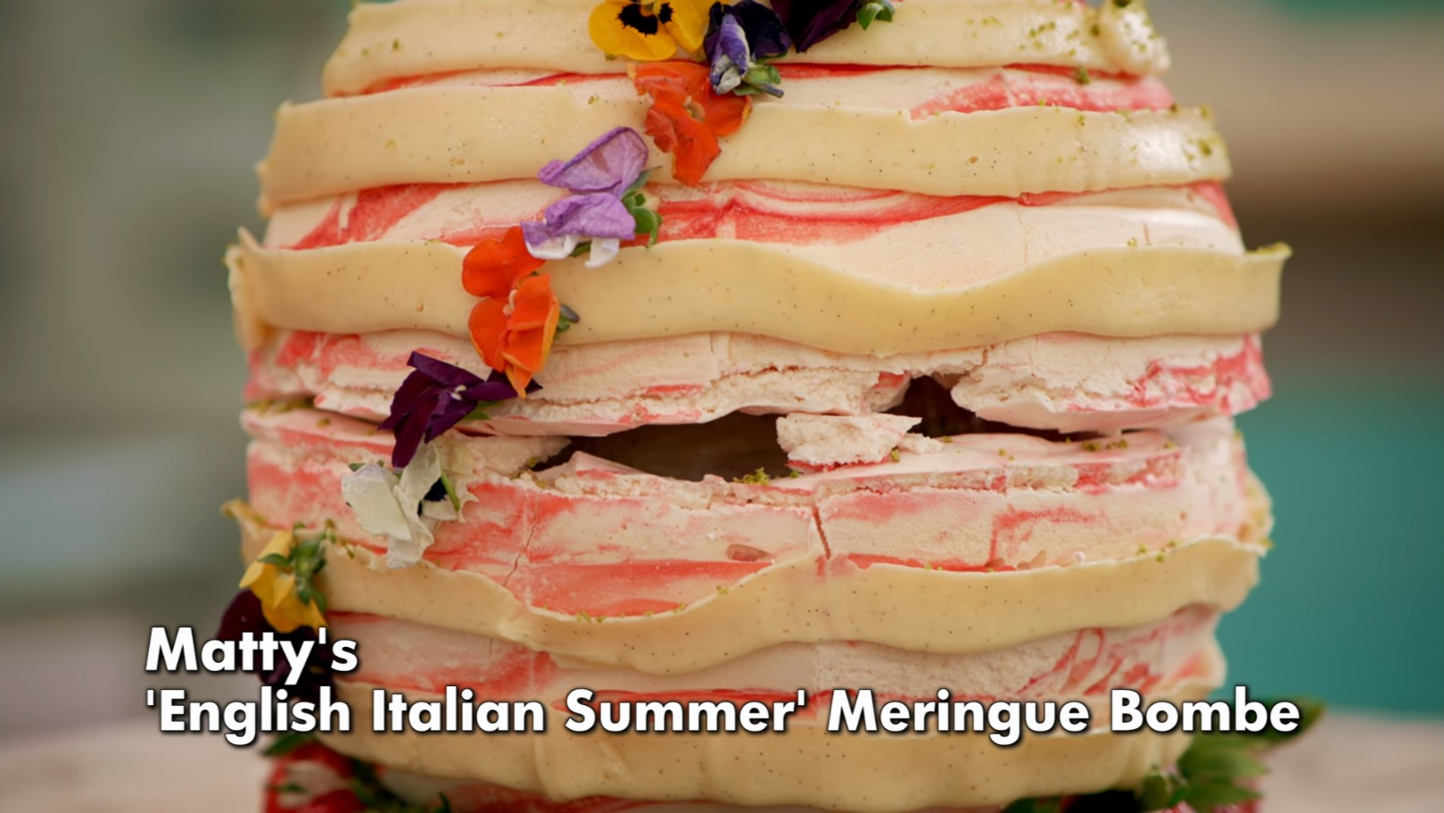 Matty's English Italian Summer Meringue Bombe Showstopper from 'The Great British Baking Show' Season 14's Desserts Week 