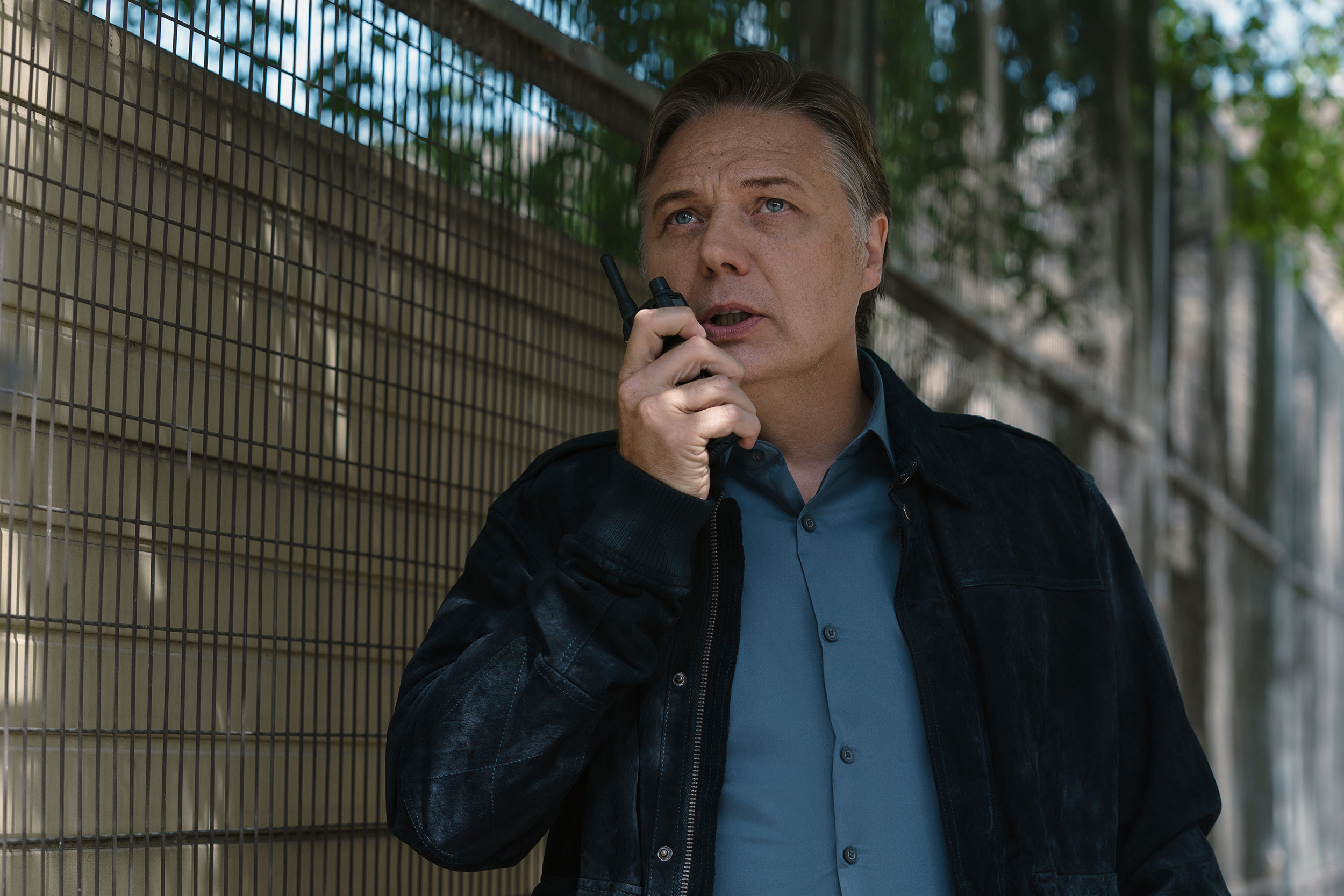 Shaun Dooley as DS Kim Cardwell spies on June in Criminal Record Season 1