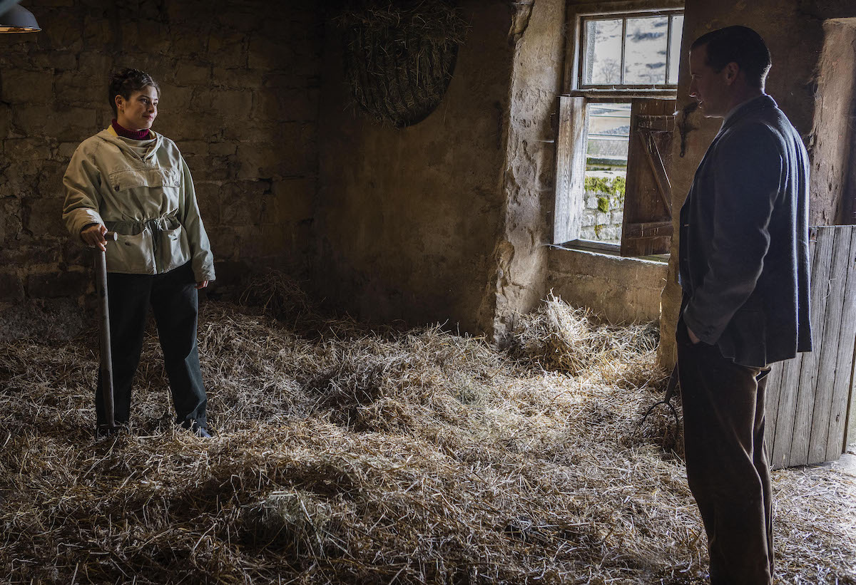 Helen Alderson (Rachel Shenton) and James Herriot (Nicholas Ralph). Credit: Courtesy of Playground Television (UK) Ltd.