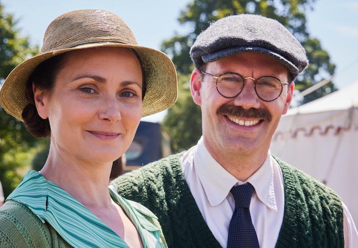 Mrs. Hall (Anna Madeley) and Gerald Hammond (Will Thorp). Credit: Courtesy of Playground Television (UK) Ltd.