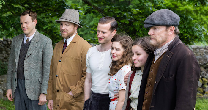 Tristan (Callum Woodhouse), Siegfried (Samuel West), James (Nicholas Ralph), Helen (Rachel Shenton), Jenny (Imogen Clawsen), Mr. Alderson (Tony Pitts). Credit: Courtesy of Playground Television (UK) Ltd.