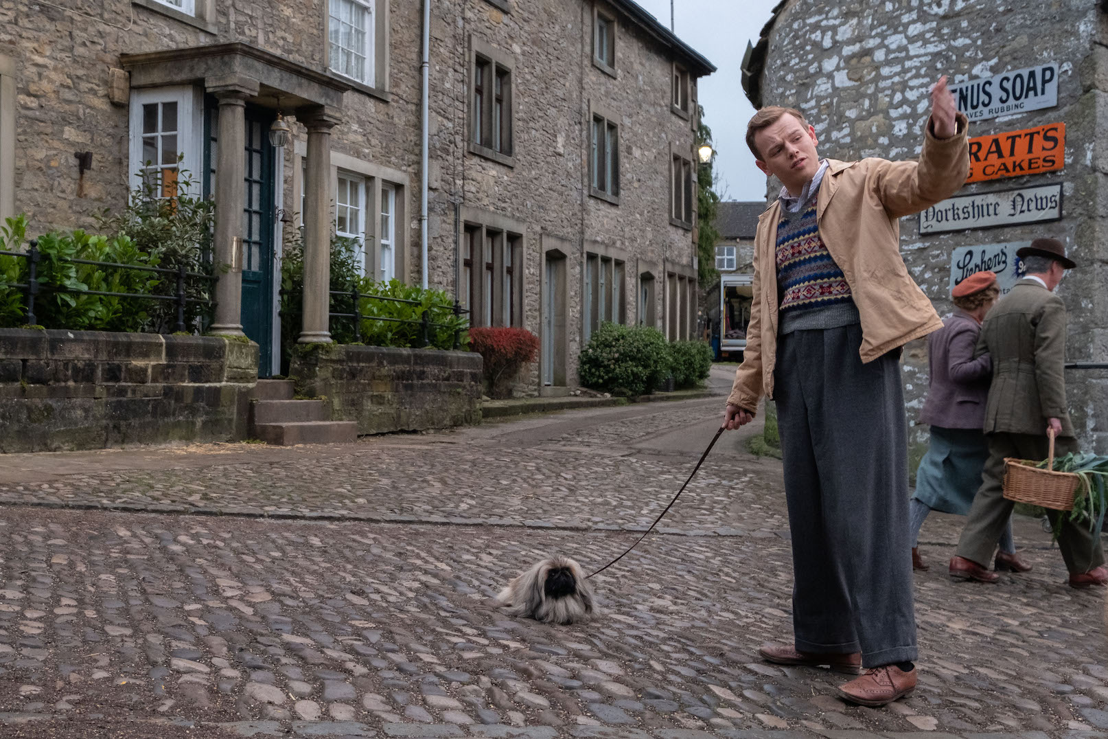 Tristan  (Callum Woodhouse) on his way to the pub with Tricky Woo, who isn't interested in beer or a walk. Credit: Courtesy of © Playground Television UK Ltd & all3media international