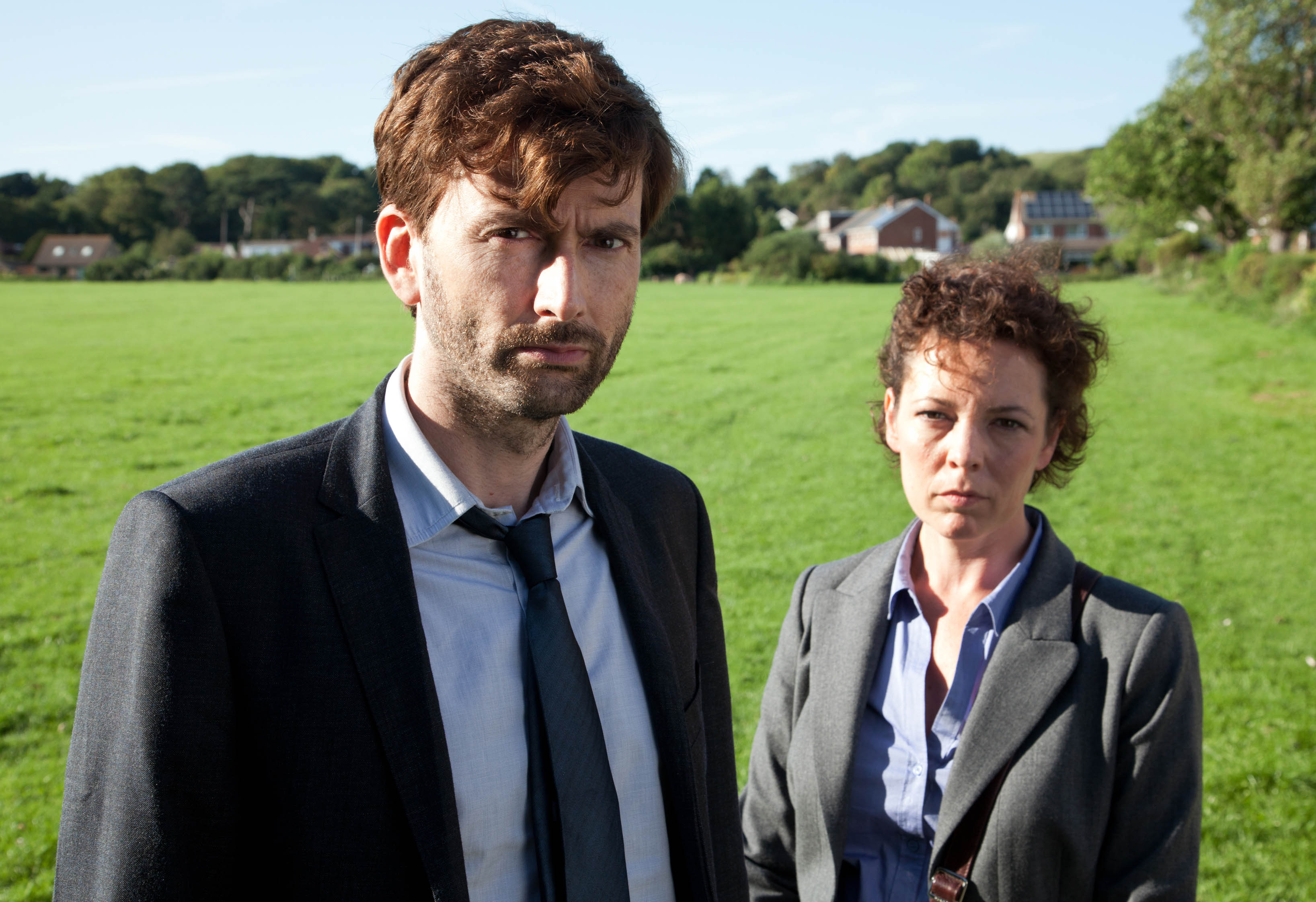 David Tennant and Olivia Colman in the British "Broadchurch". (Photo: © ITV Plc)