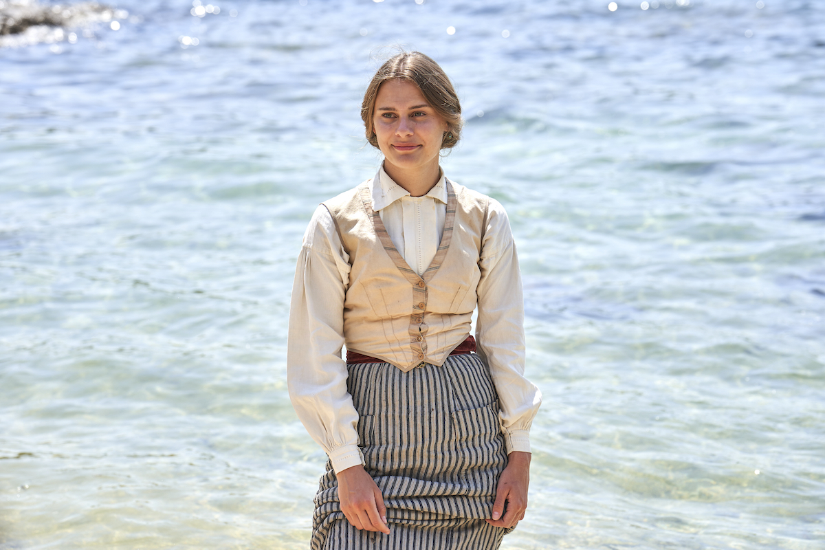 Louisa Binder as Constance March in 'Hotel Portofino' (© Eagle Eye Drama Limited 2021)