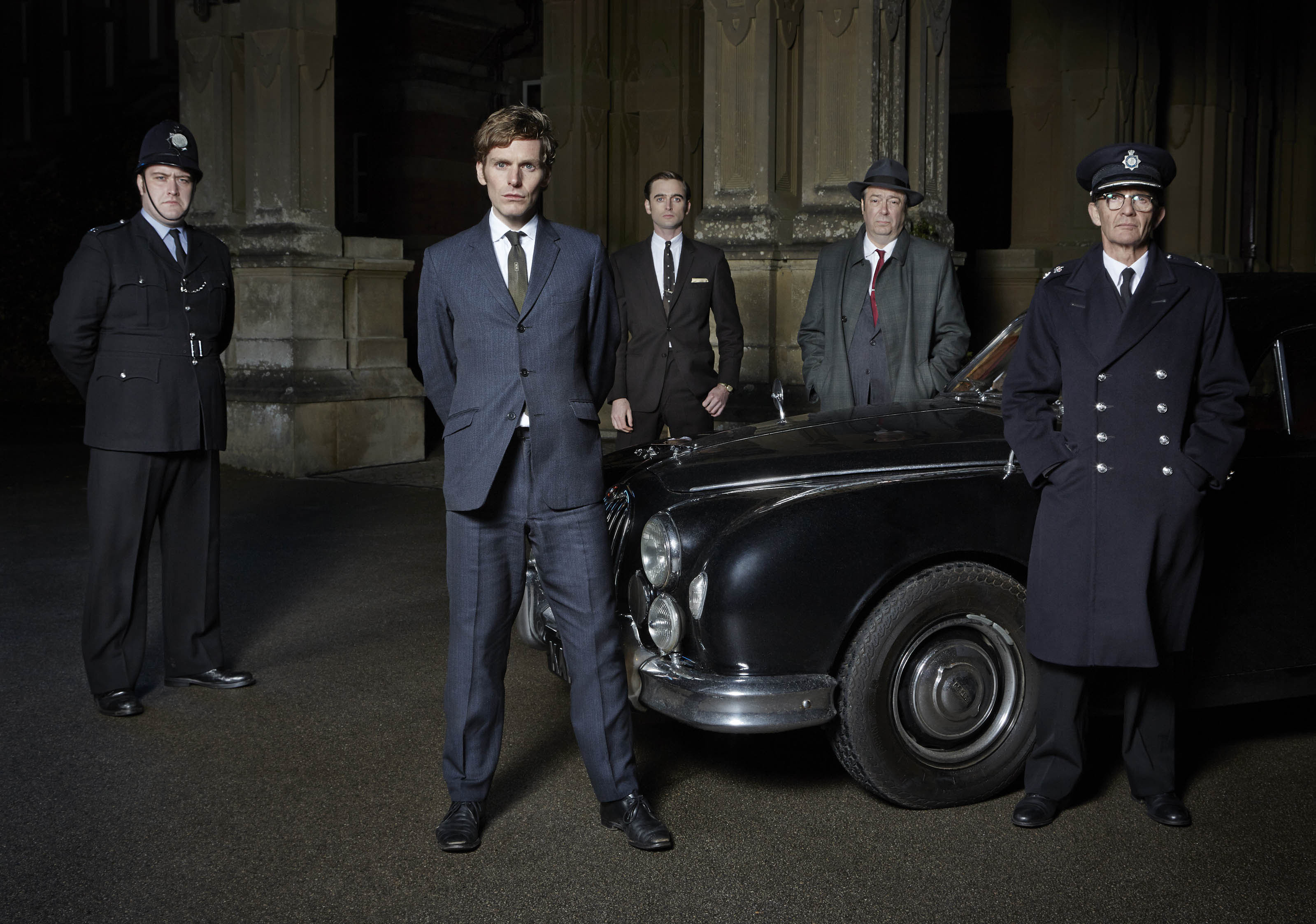 The cast of "Endeavour" Series 2 - but who will be back for S3? (Courtesy of ITV for Masterpiece)