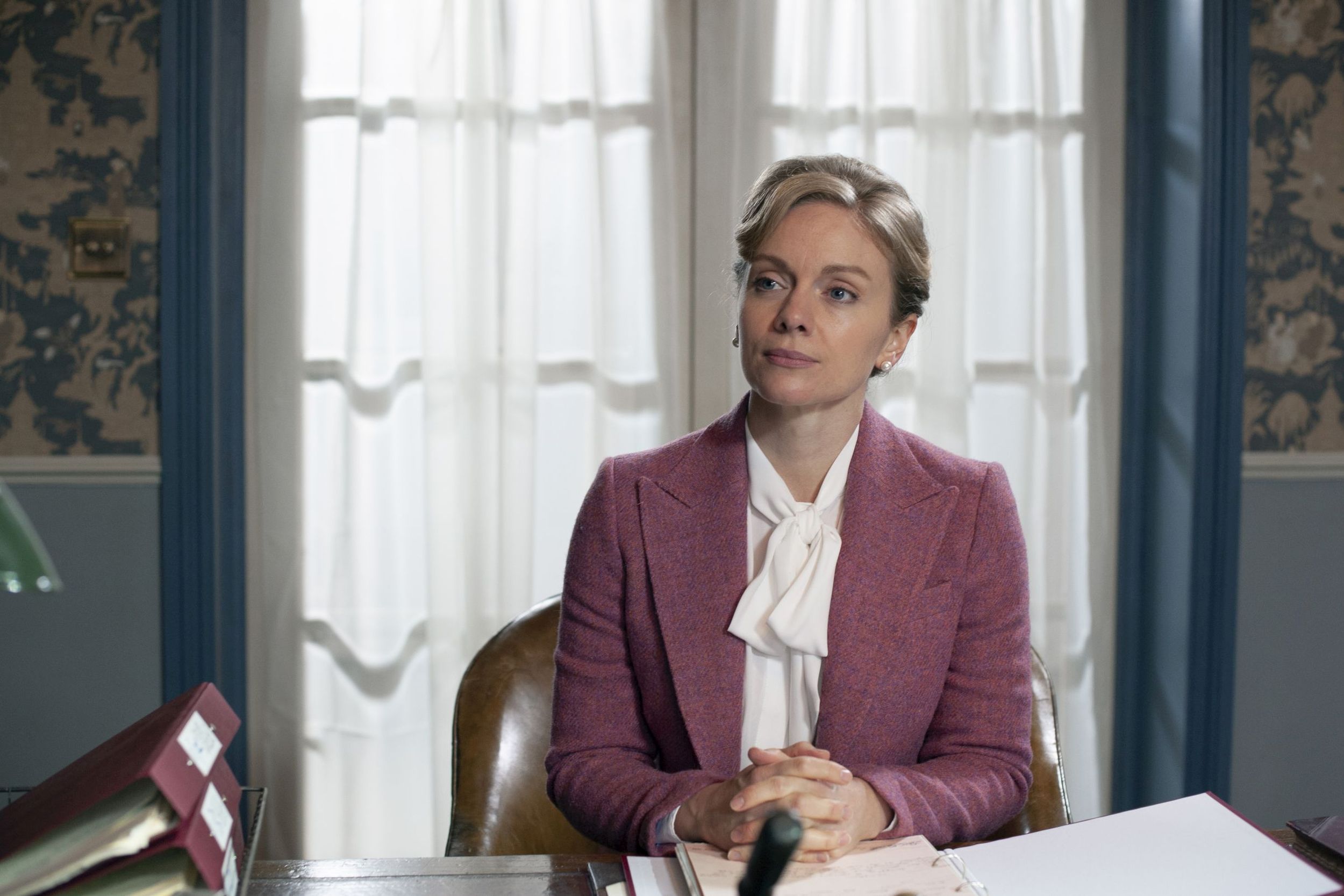 Christina Cole as Joan Beaumont in Grantchester Season 6