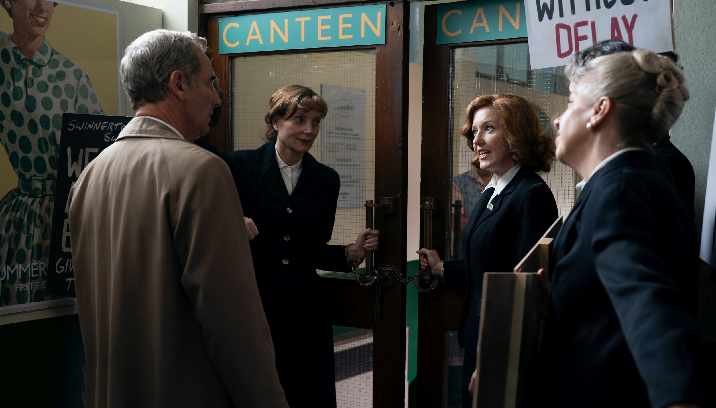 Robson Green as DI Geordie Keating and Kacey Ainsworth as Cathy Keating in Grantchester