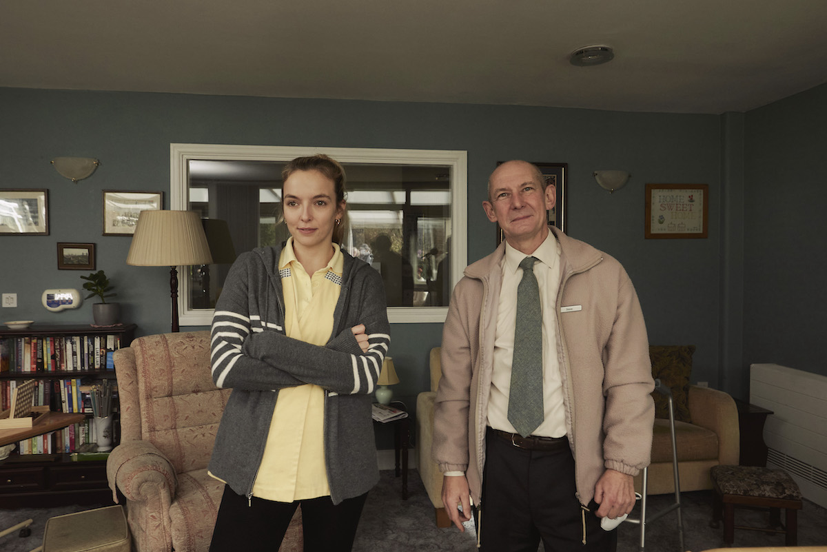 Jodie Comer and Ian Hart in "Help" (Photo: Acorn TV)
