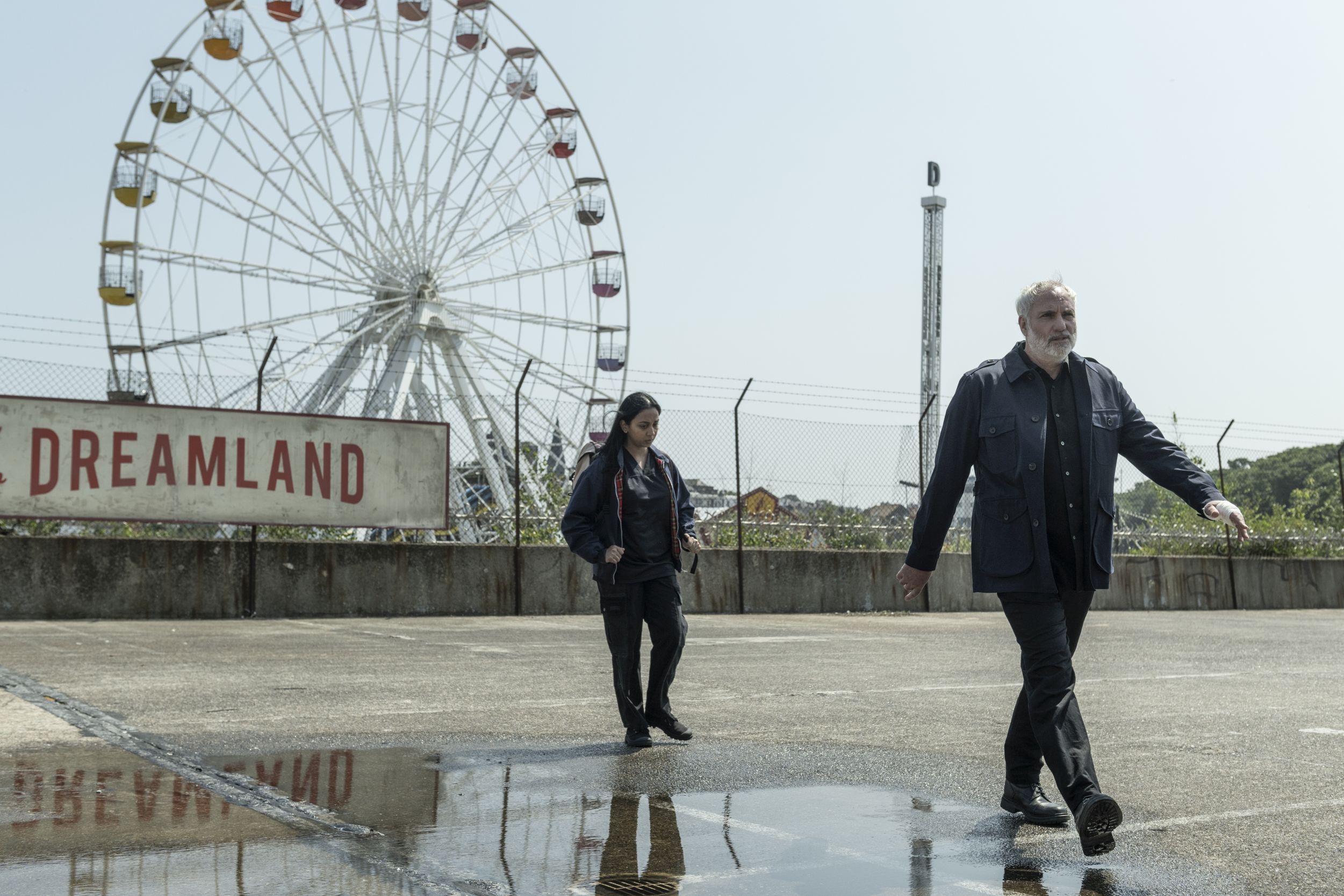 Anjana Vasan as Pam and Kim Bodnia as Konstantin - Killing Eve