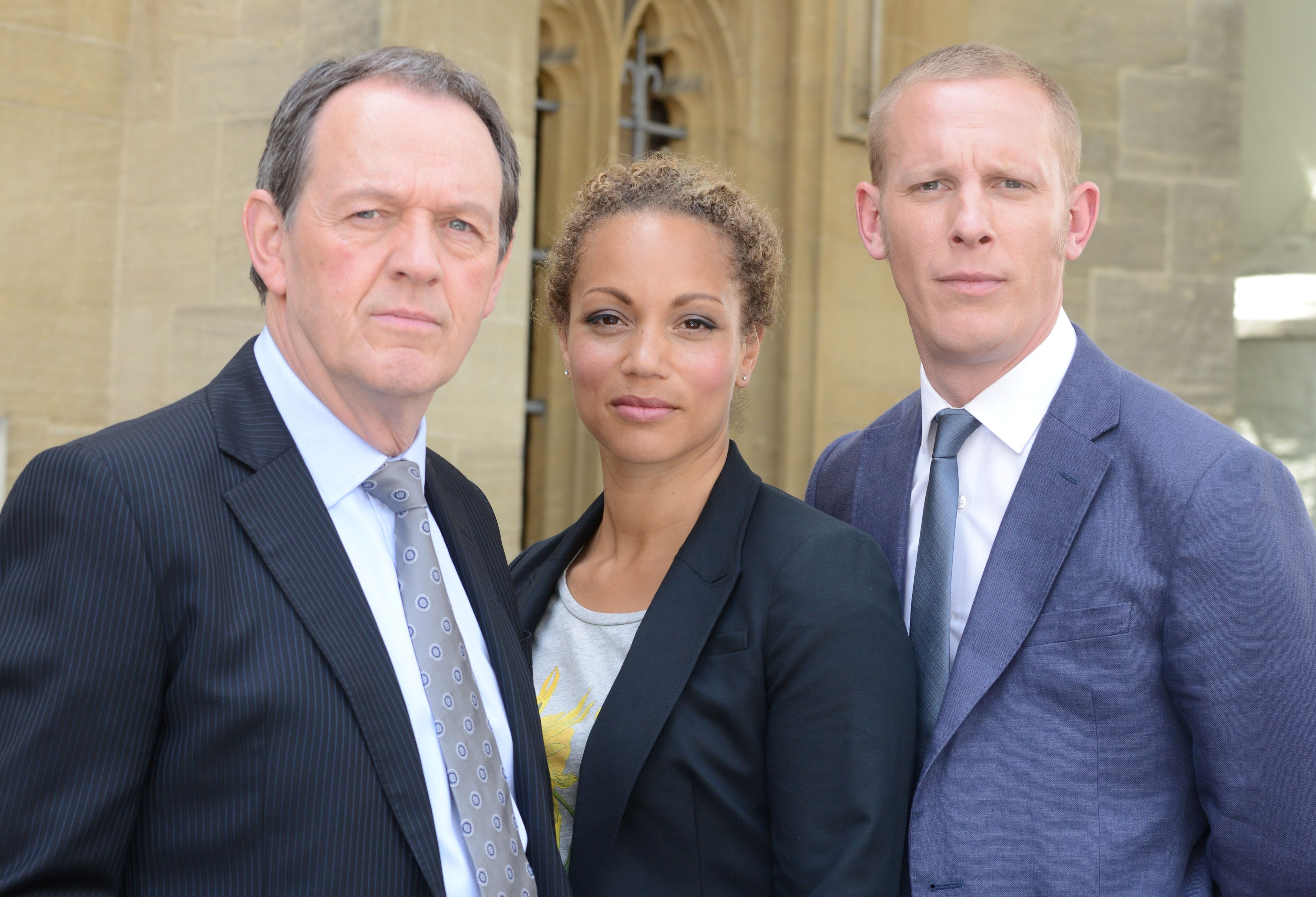 Kevin Whately, Angela Griffin and Laurence Fox in Series 7. (Photo: Courtesy of (C) ITV Studios for MASTERPIECE)