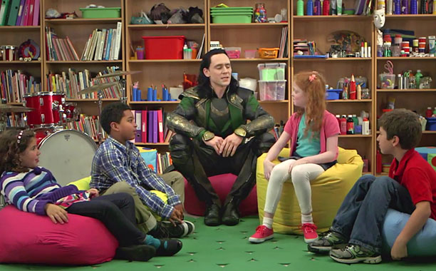 Can we get a spinoff film where Loki is stuck being a teacher? Please? (Photo: Comedy Central)