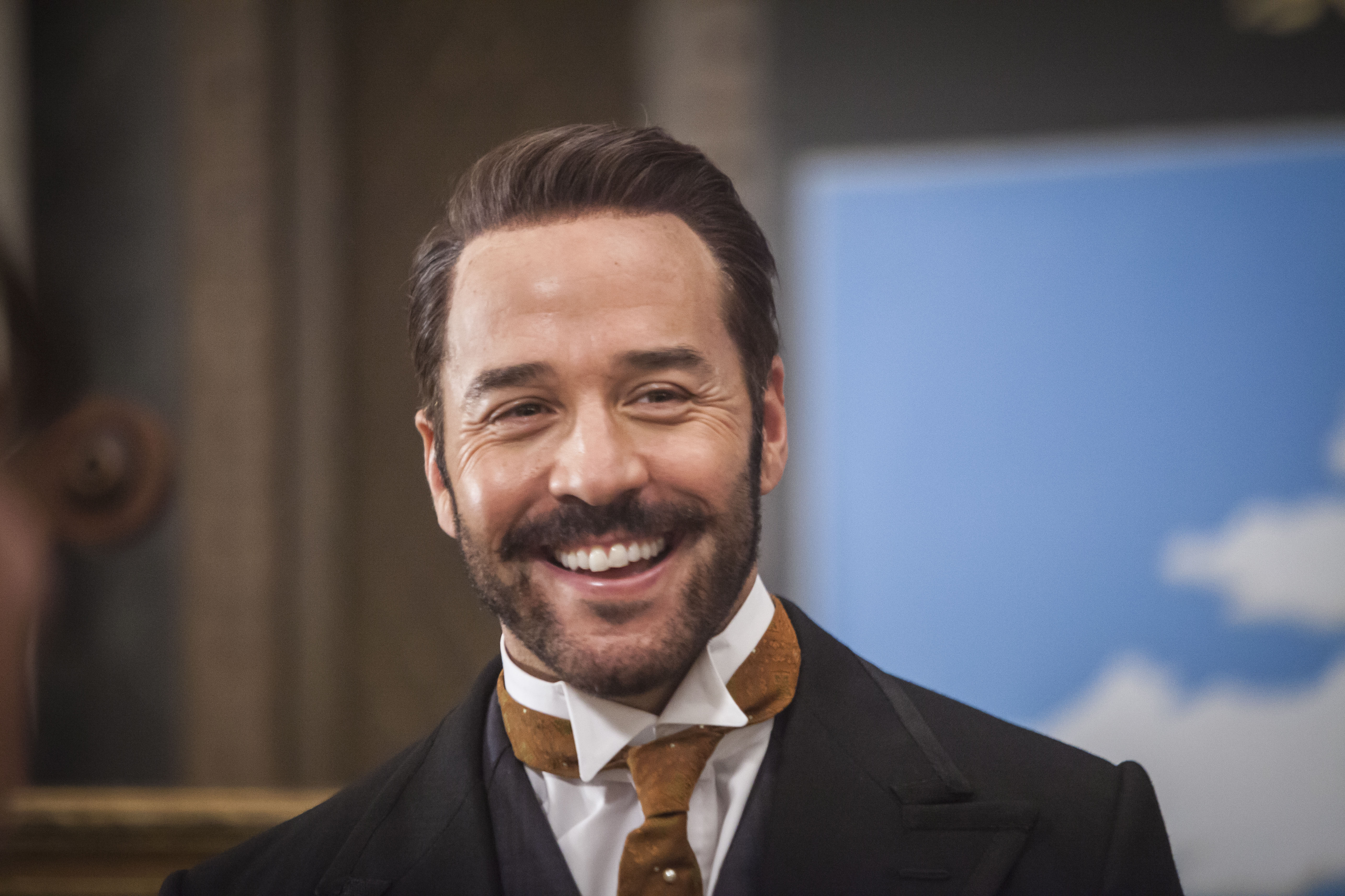 A rare moment of Harry Selfridge looking happy! (Photo: Courtesy of John Rogers/ITV Studios for MASTERPIECE)