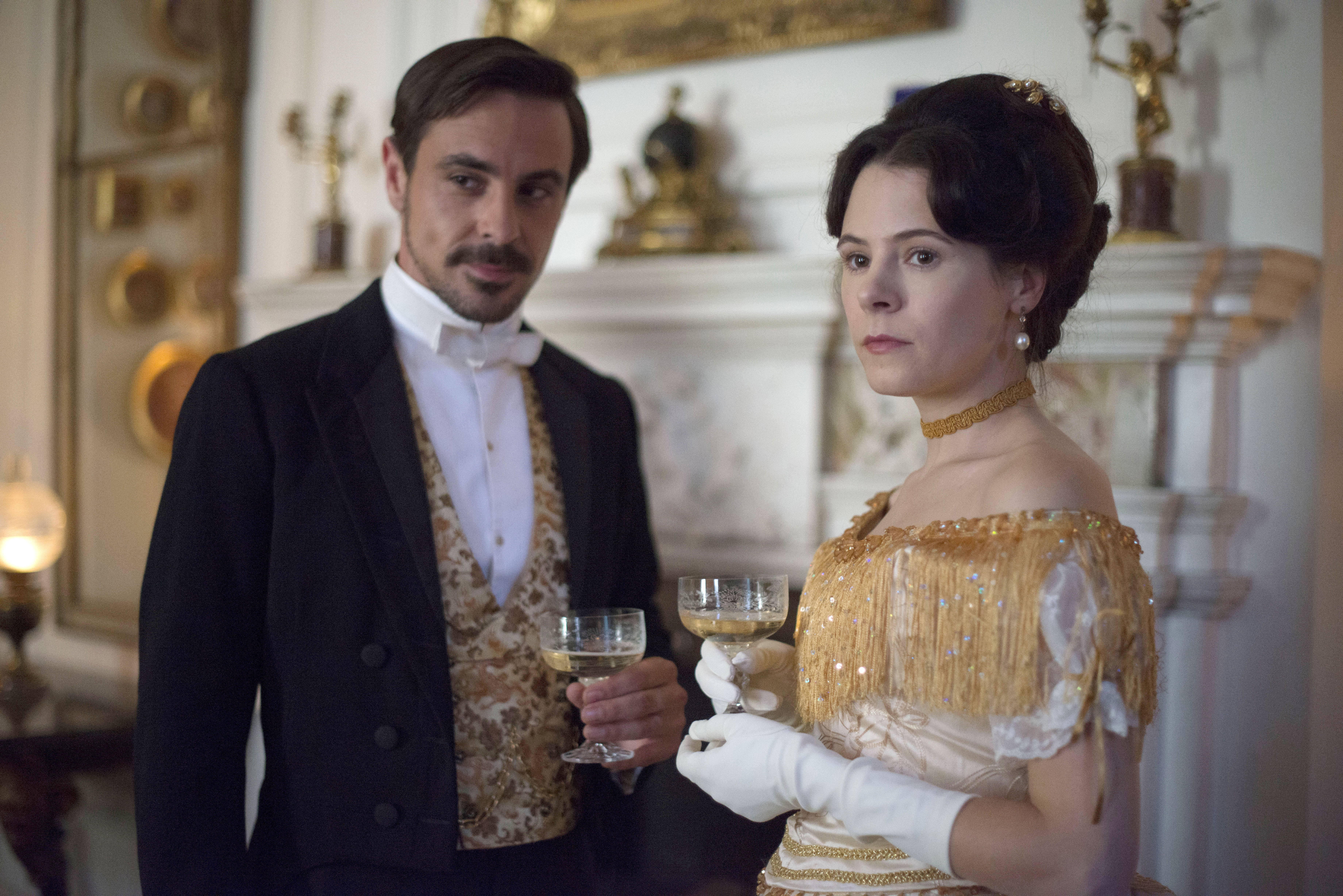 Moray and Katherine in "The Paradise" (Photo: Courtesy of (C) Nick Wall/BBC 2012 for MASTERPIECE)