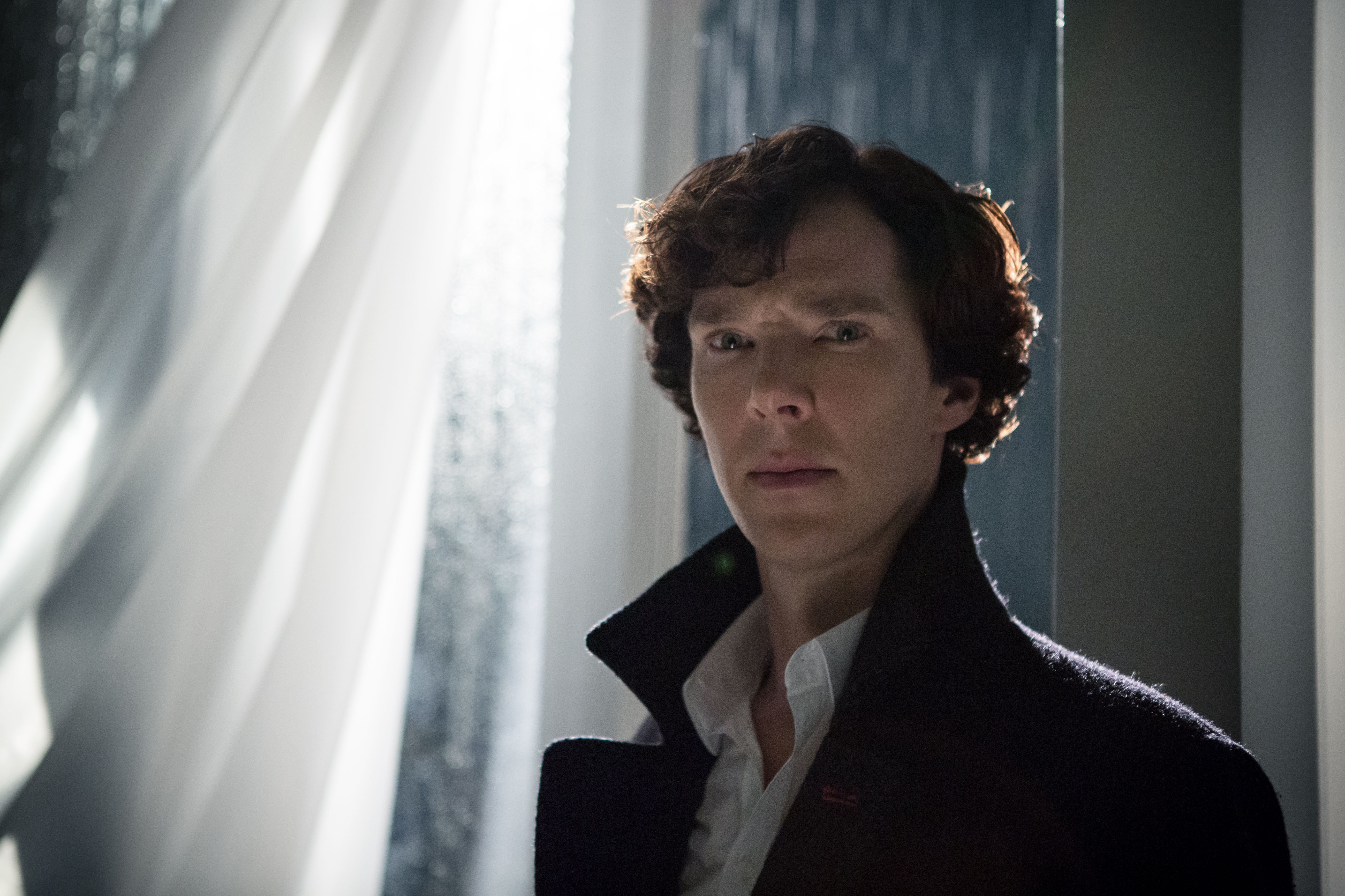 Benedict Cumberbatch as Sherlock Holmes (Photo: Courtesy of (C)Robert Viglasky/Hartswood Films for MASTERPIECE)