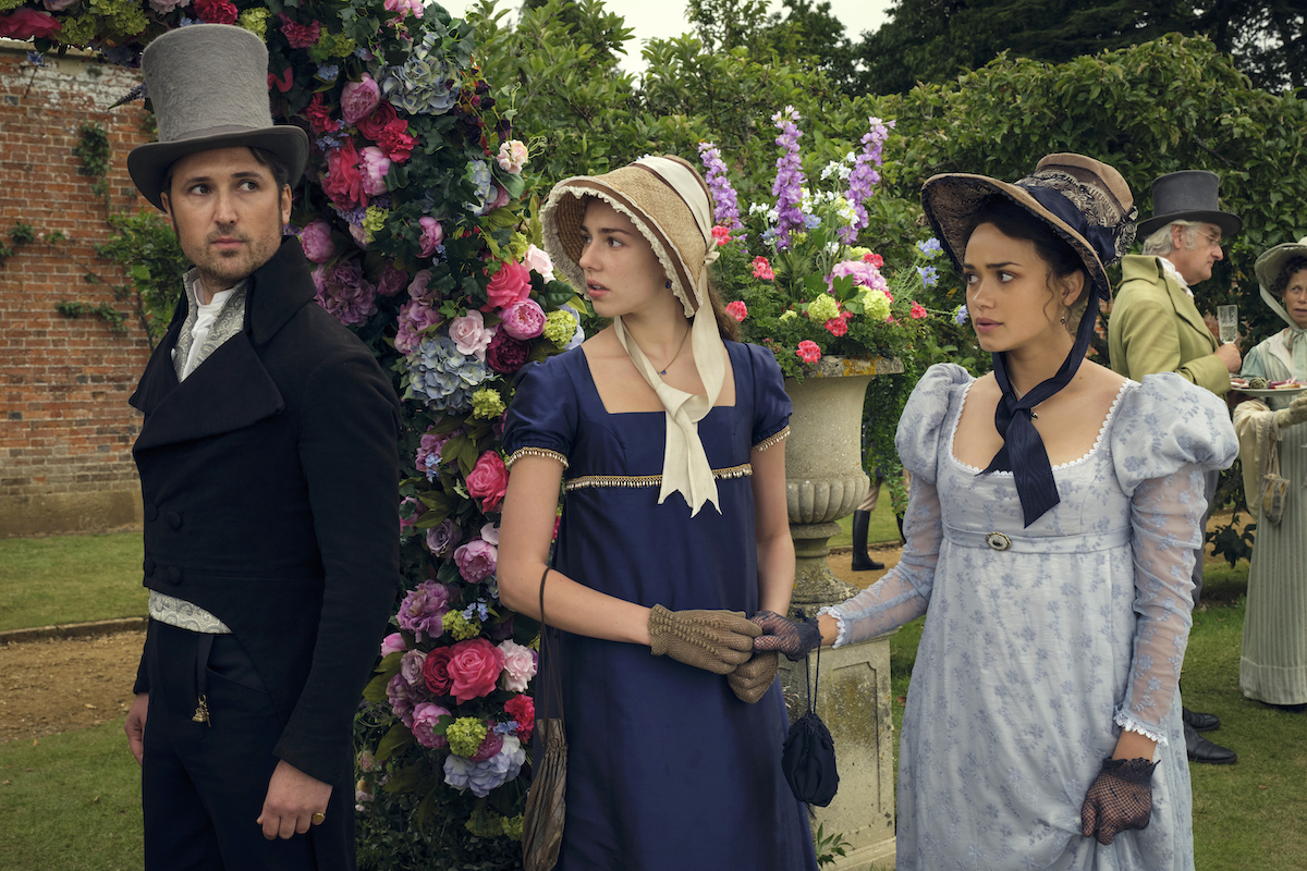 Ben Lloyd-Hughes, Rose Williams, and Eloise Webb in "Sanditon" (Photo: Red Planet Ltd)