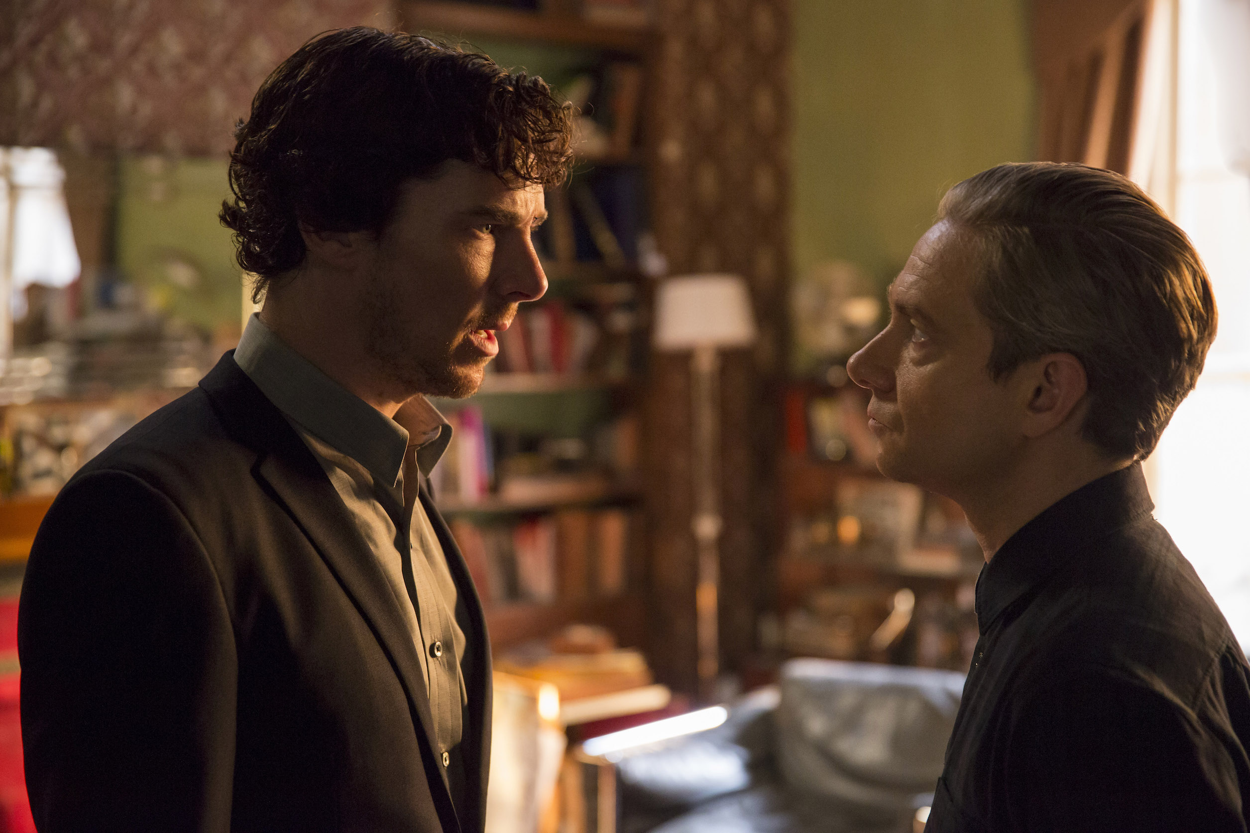 Benedict Cumberbatch and Martin Freeman in "Sherlock" Season 4