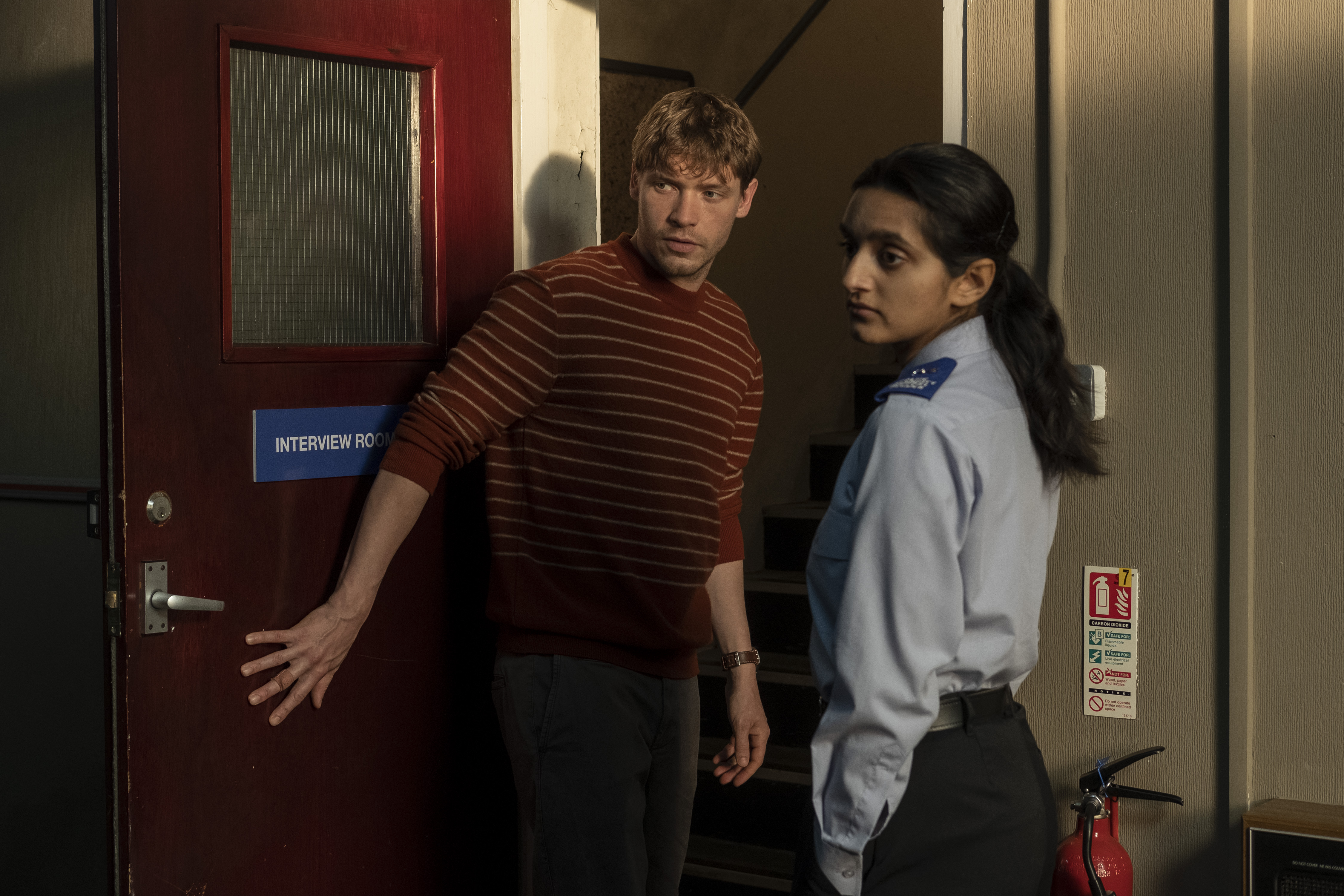 Billy Howle as Strangeways, Aasiya Shah as Asha James - The Beast Must Die