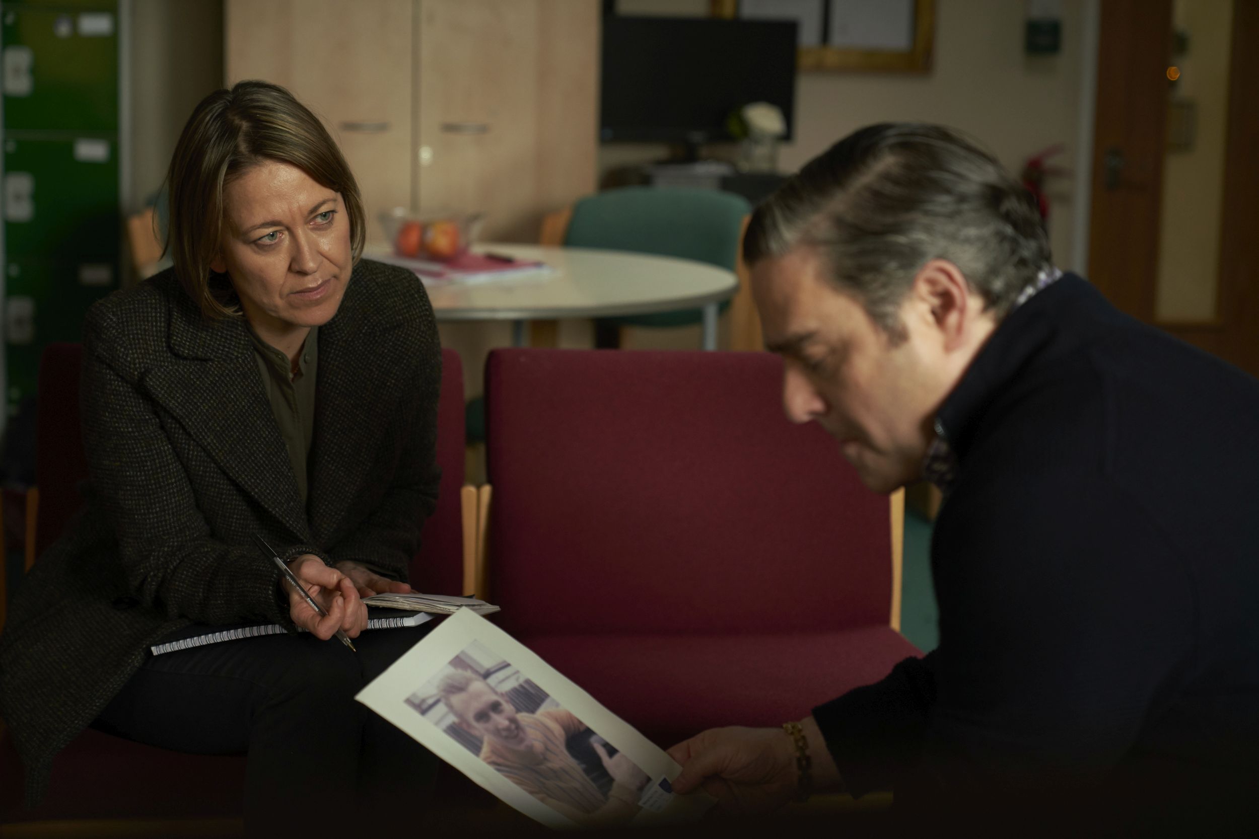 Nicola Walker as Cassie Stuart and Andy Nyman as Dean Barton in 'Unforgotten'