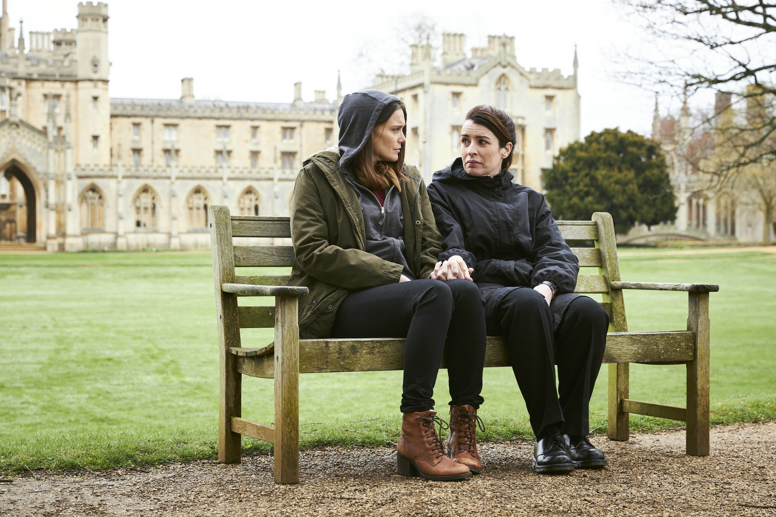 Liz White as Fiona Grayson and Susan Lynch as Liz Baildon in Unforgotten Season 4