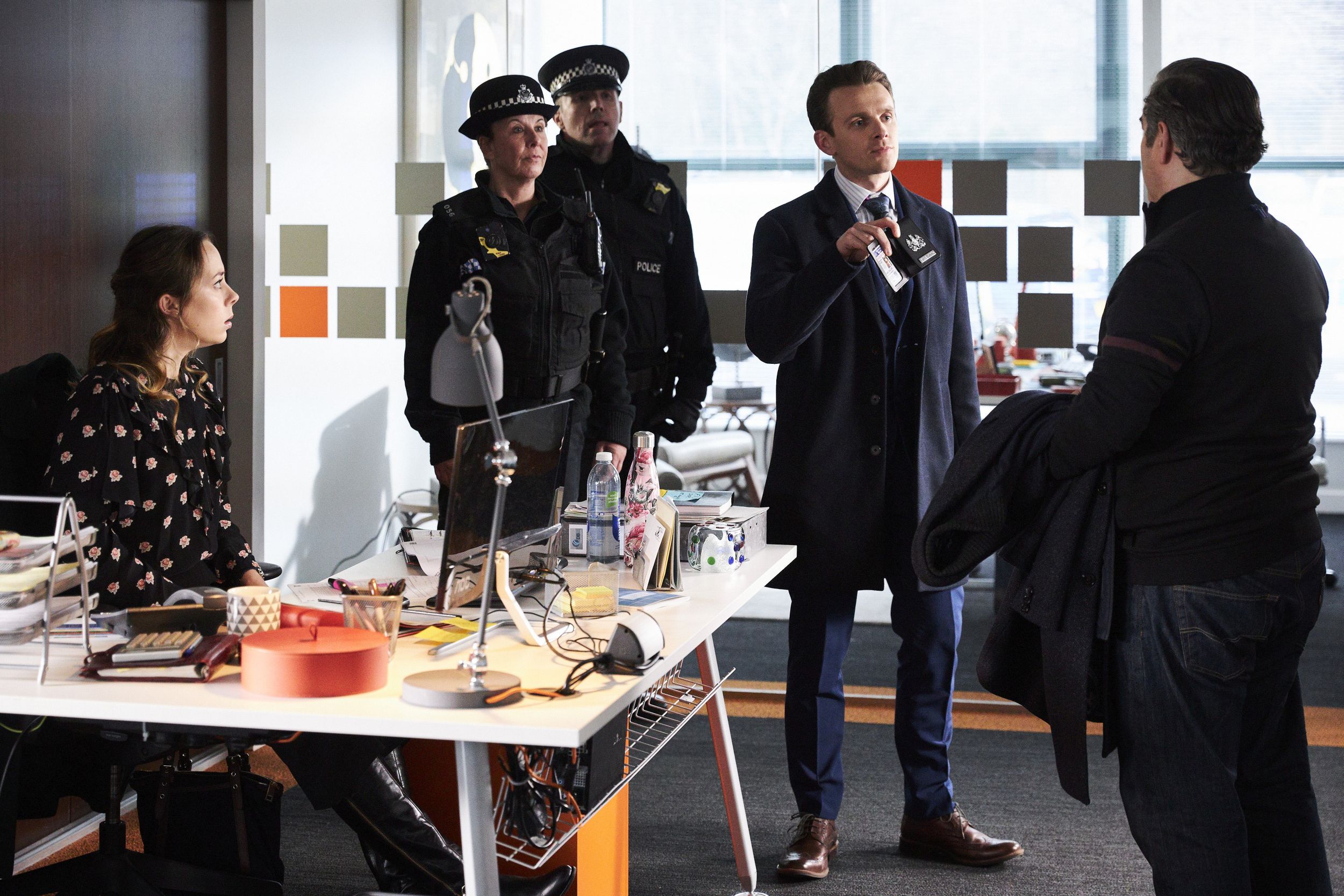 Lewis Reeves as DC Jake Collier and Andy Nyman as Dean Barton in 'Unforgotten' Season 4