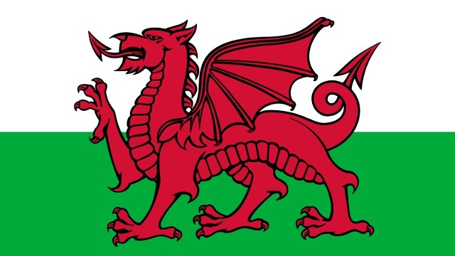 The red dragon of Wales.