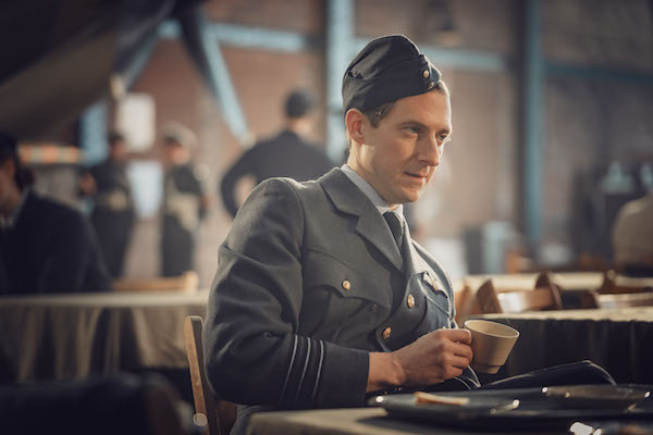 Arthur Darvill as Vernon having tea in World on Fire Season 1