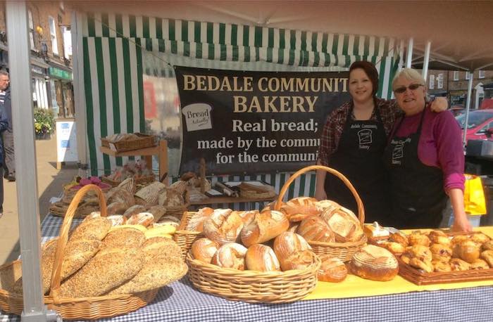 Bedale Market stall. © Bedale Community Bakers.