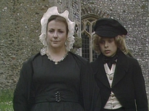David (David Dexter) and Peggotty (Jenny McCracken). BBC 1986.