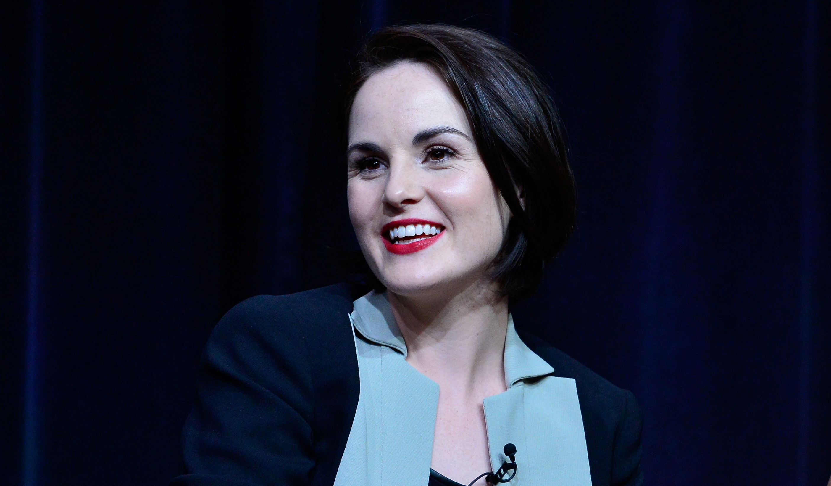 Michelle Dockery at a 2013 "Downton Abbey" TCA session. (Photo: Rahoul Ghose/PBS)