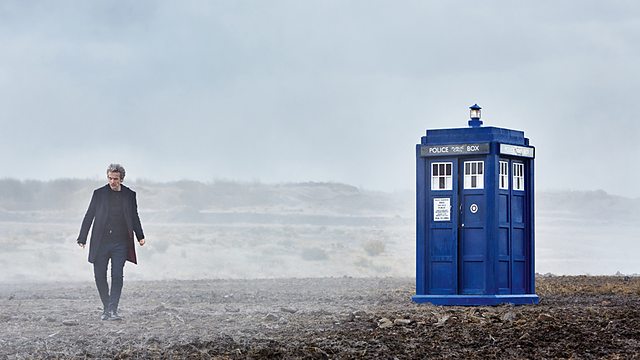 Peter Capaldi and the TARDIS in...some kind of dramatic setting indeed. (Photo: BBC)