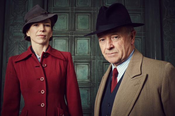 Michael Kitchen and Honeysuckle Weeks in the promo art for "Foyle's War" Season 8. (Photo: ITV)