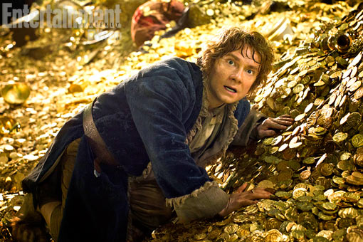 Bilbo face to face with Smaug (Photo: Warner Bros/New Line)